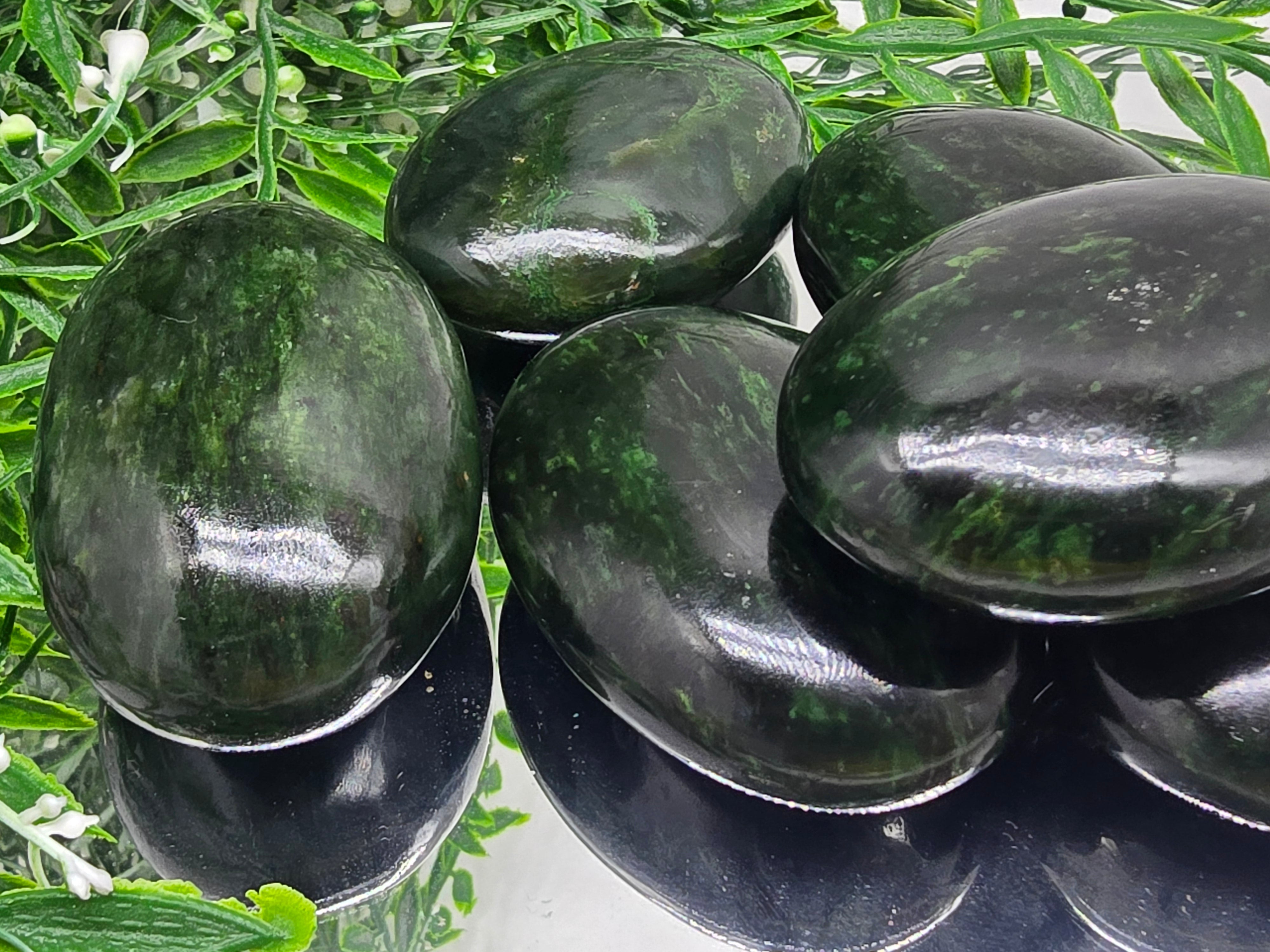 Nephrite Jade Palm Stone (Stone of Harmony, Protection & Vital Life Force) Crystal Wellness