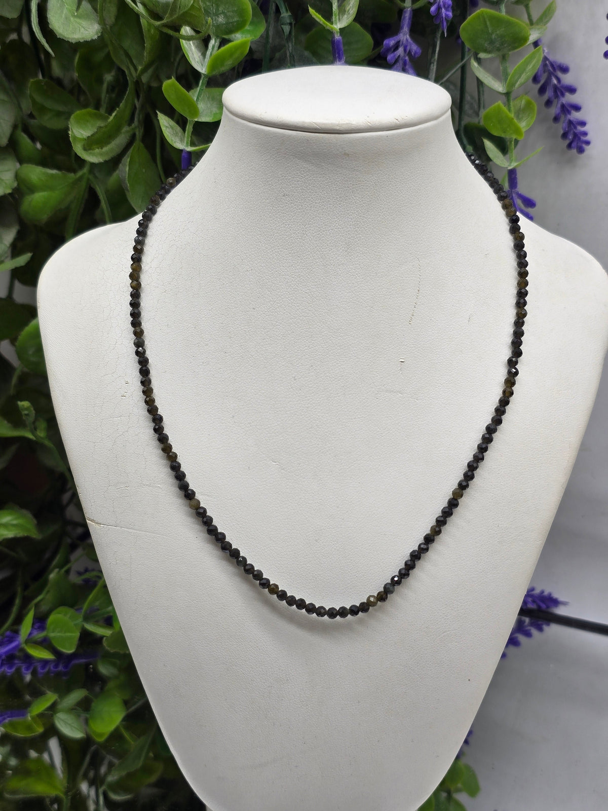 Gold Sheen Obsidian Necklace | 45cm | Stone of Personal Power, Higher Will & Manifestation Crystal Wellness