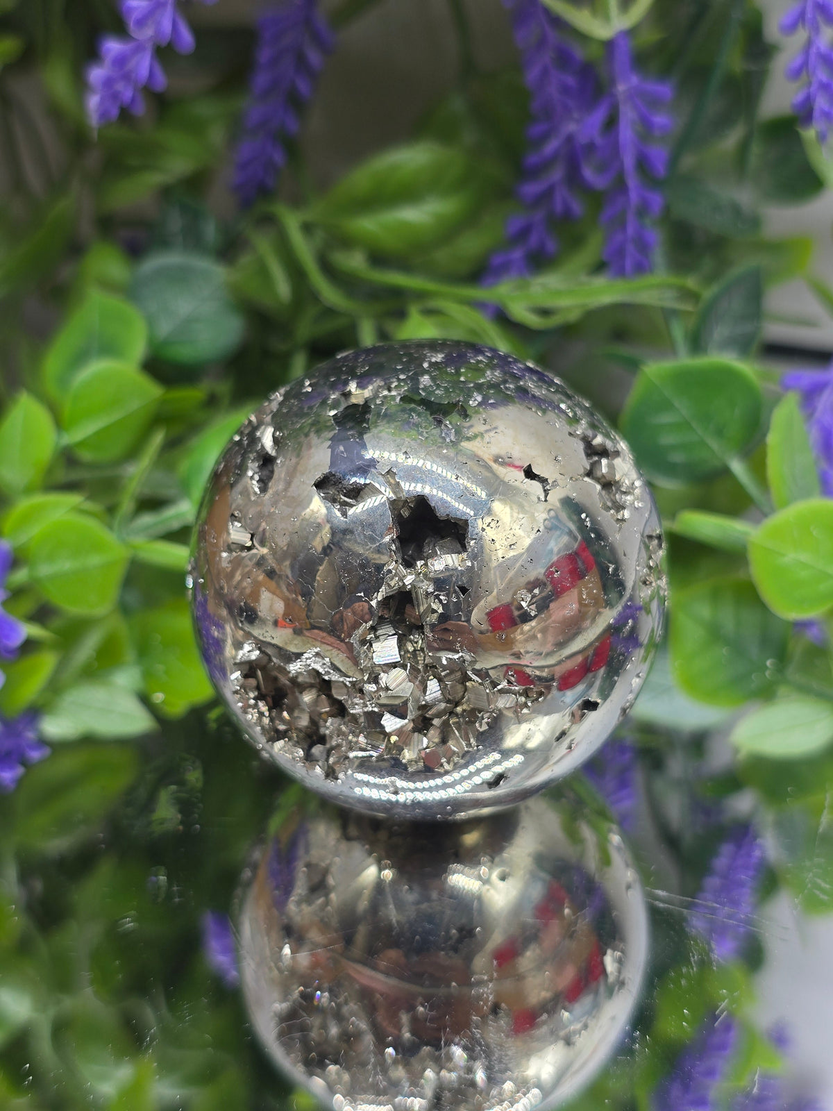 Premium Natural Pyrite Sphere – “Stone of Prosperity & Protection” | 6cm Crystal Wellness