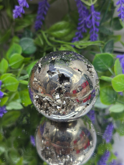 Premium Natural Pyrite Sphere – “Stone of Prosperity & Protection” | 6cm Crystal Wellness