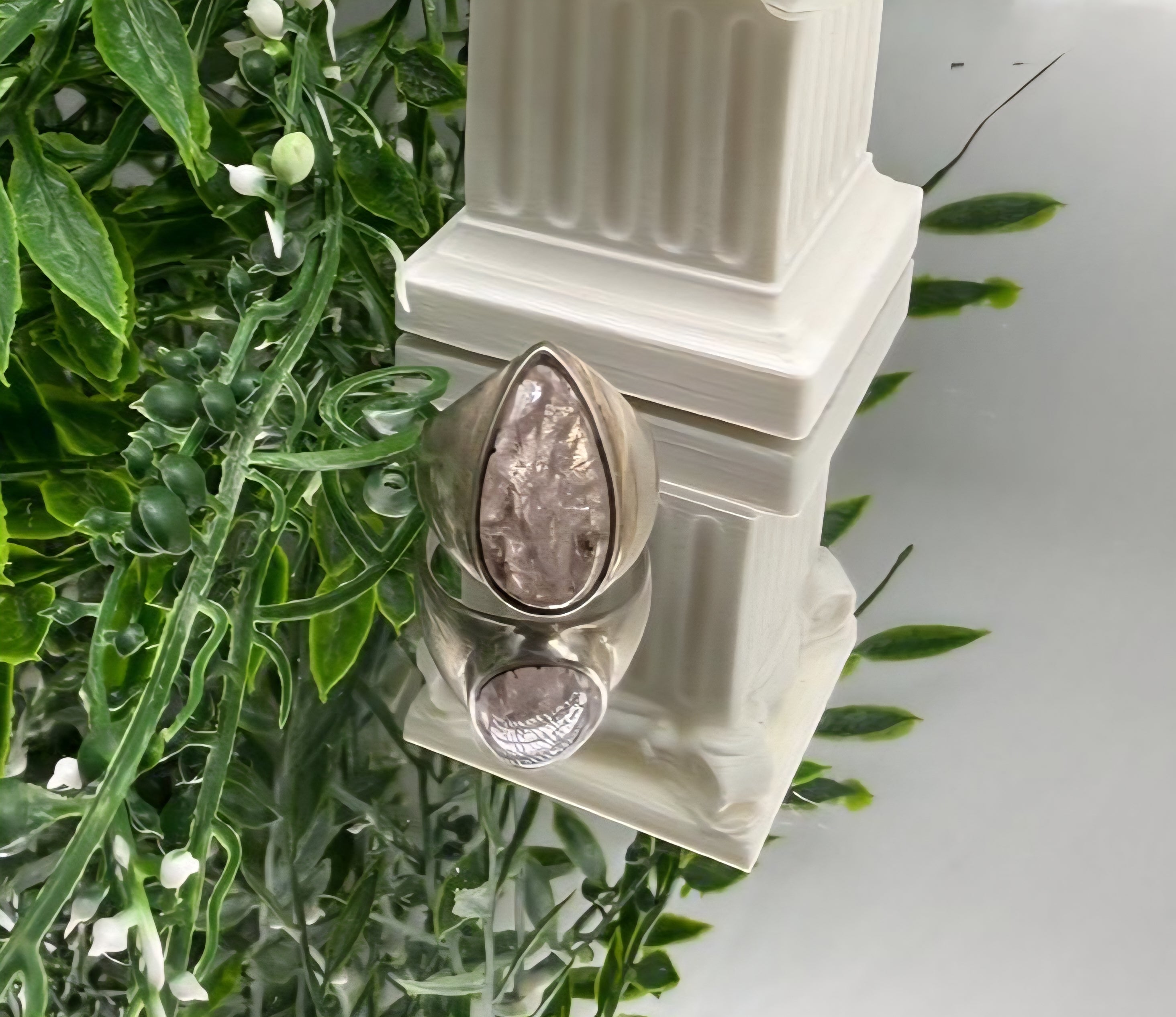 Morganite 925 Sterling Silver Ring Size 7.5 (Stone of Love & Emotional Healing) Crystal Wellness