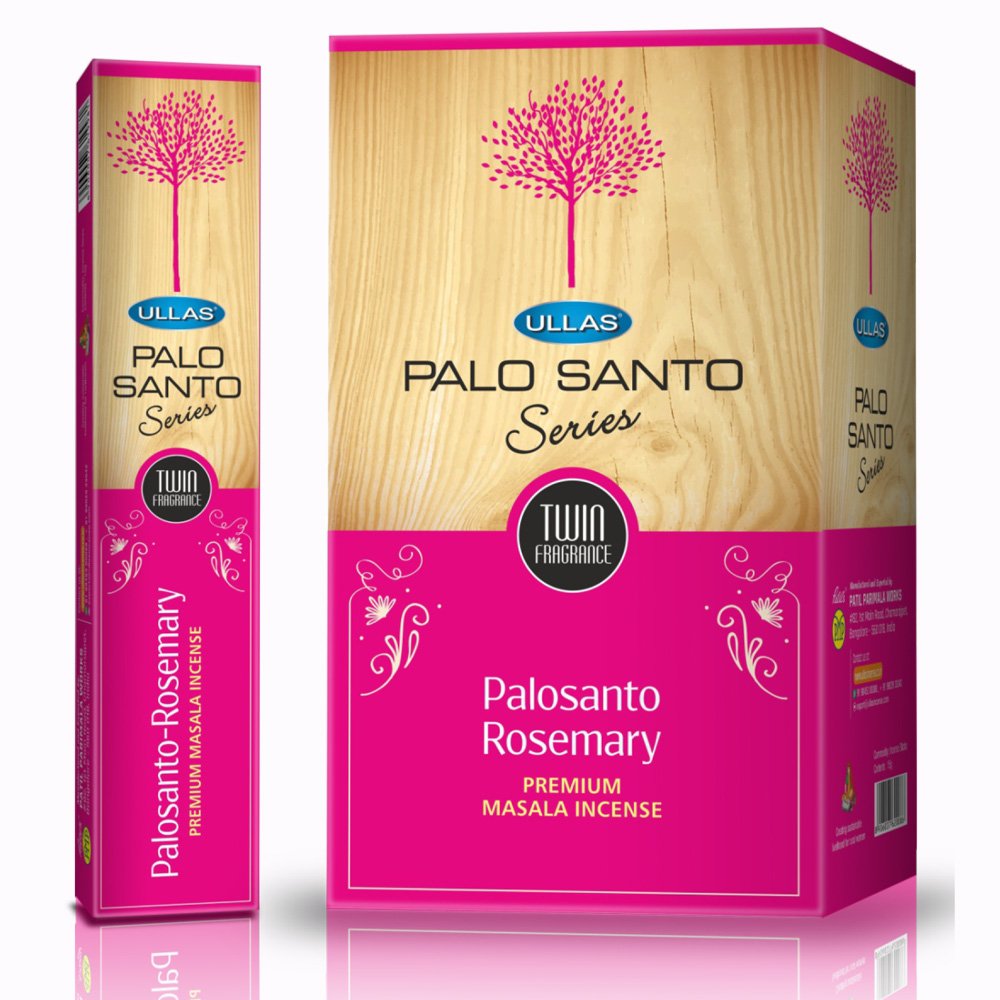 Palo Santo Rosemary Incense Sticks 15g – Ullas | 3 Boxes Value Pack Crystal Wellness