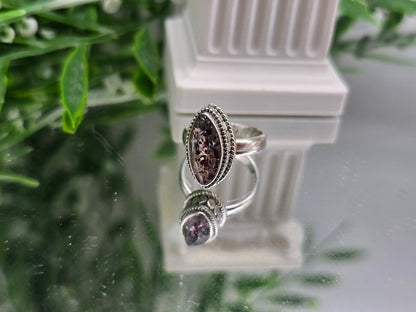 Orire Lucky Quartz 925 Sterling Silver Ring – Stone of Luck, Abundance & New Opportunities Crystal Wellness