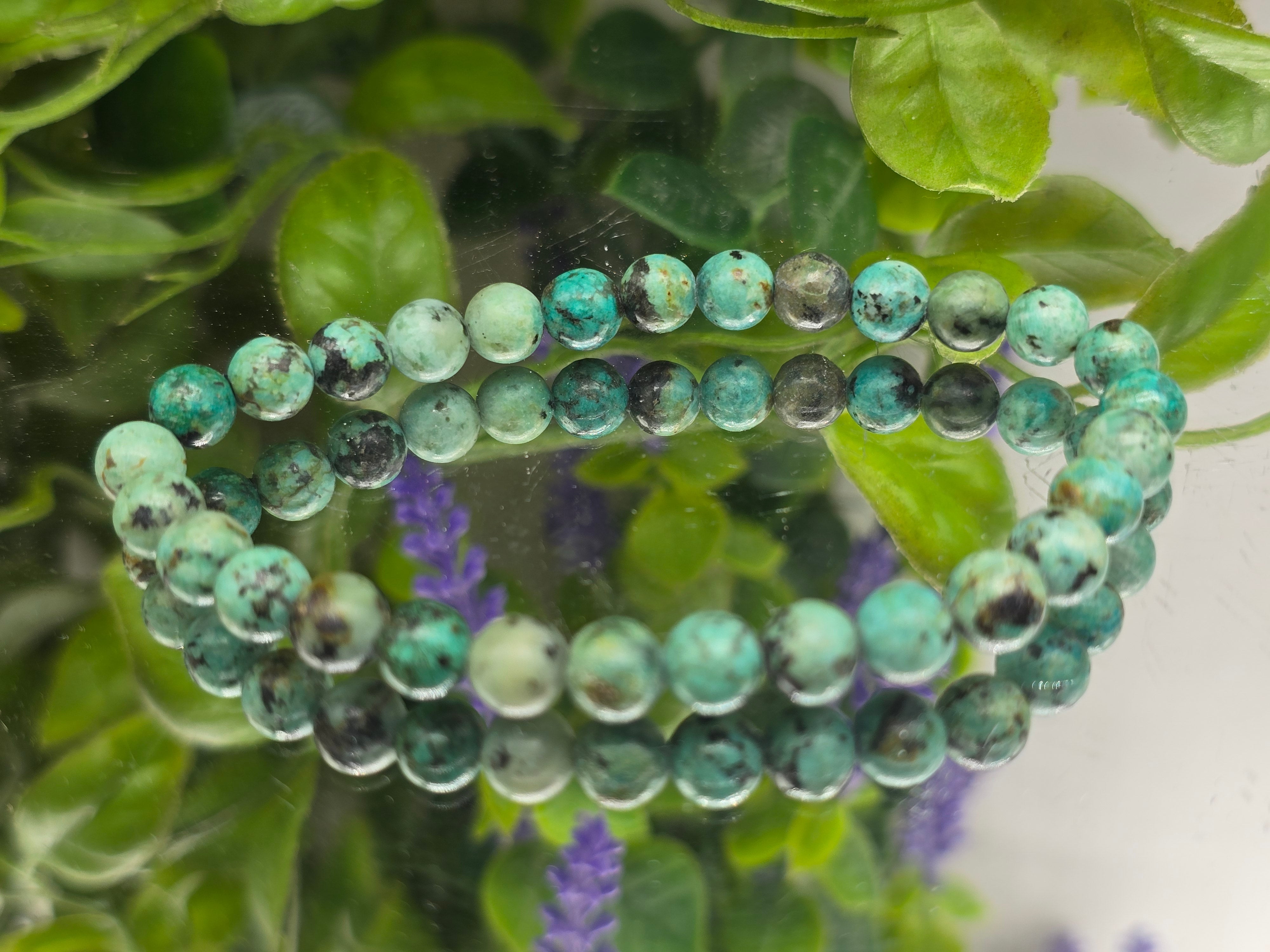 African Turquoise Beads Bracelet Crystal Wellness