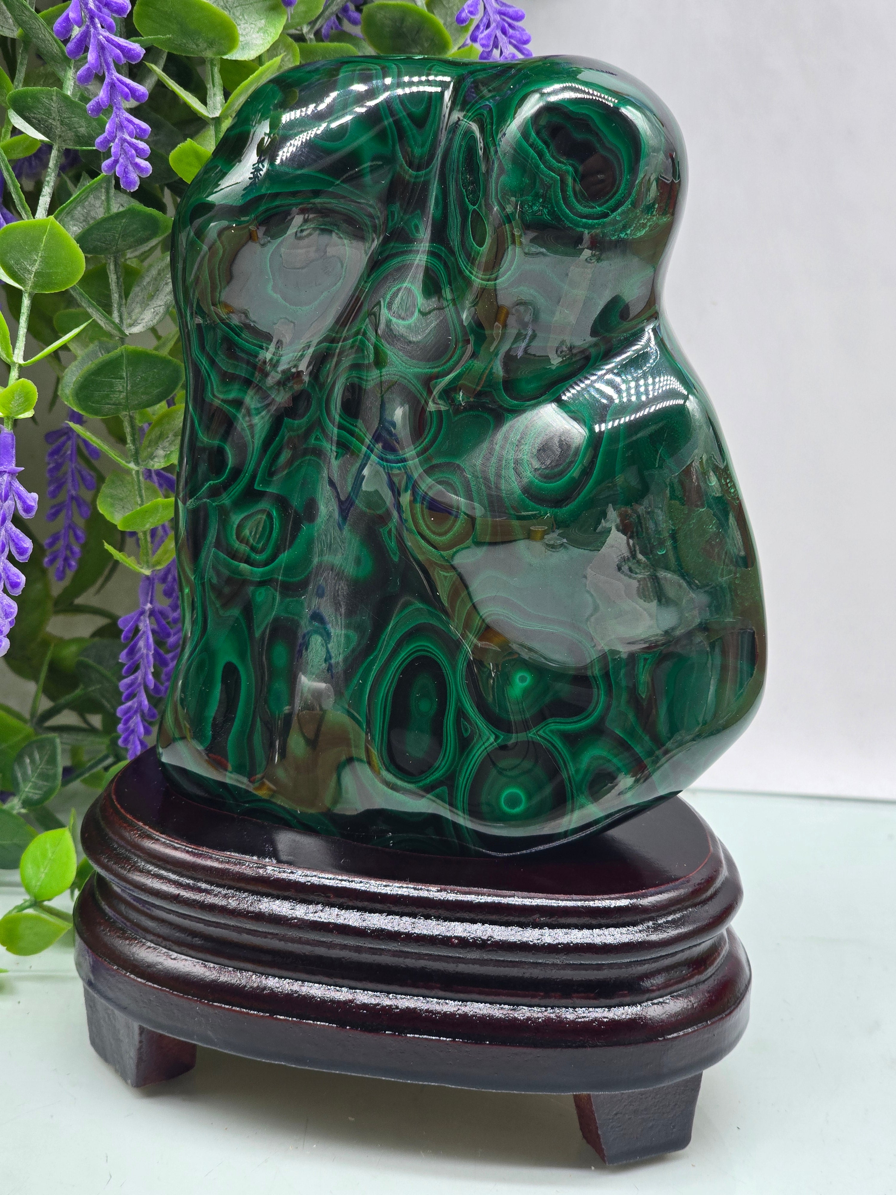 Premium Malachite Freeform 1.4kgs 20x11x5cm – Stone of Transformation & Protection Crystal Wellness