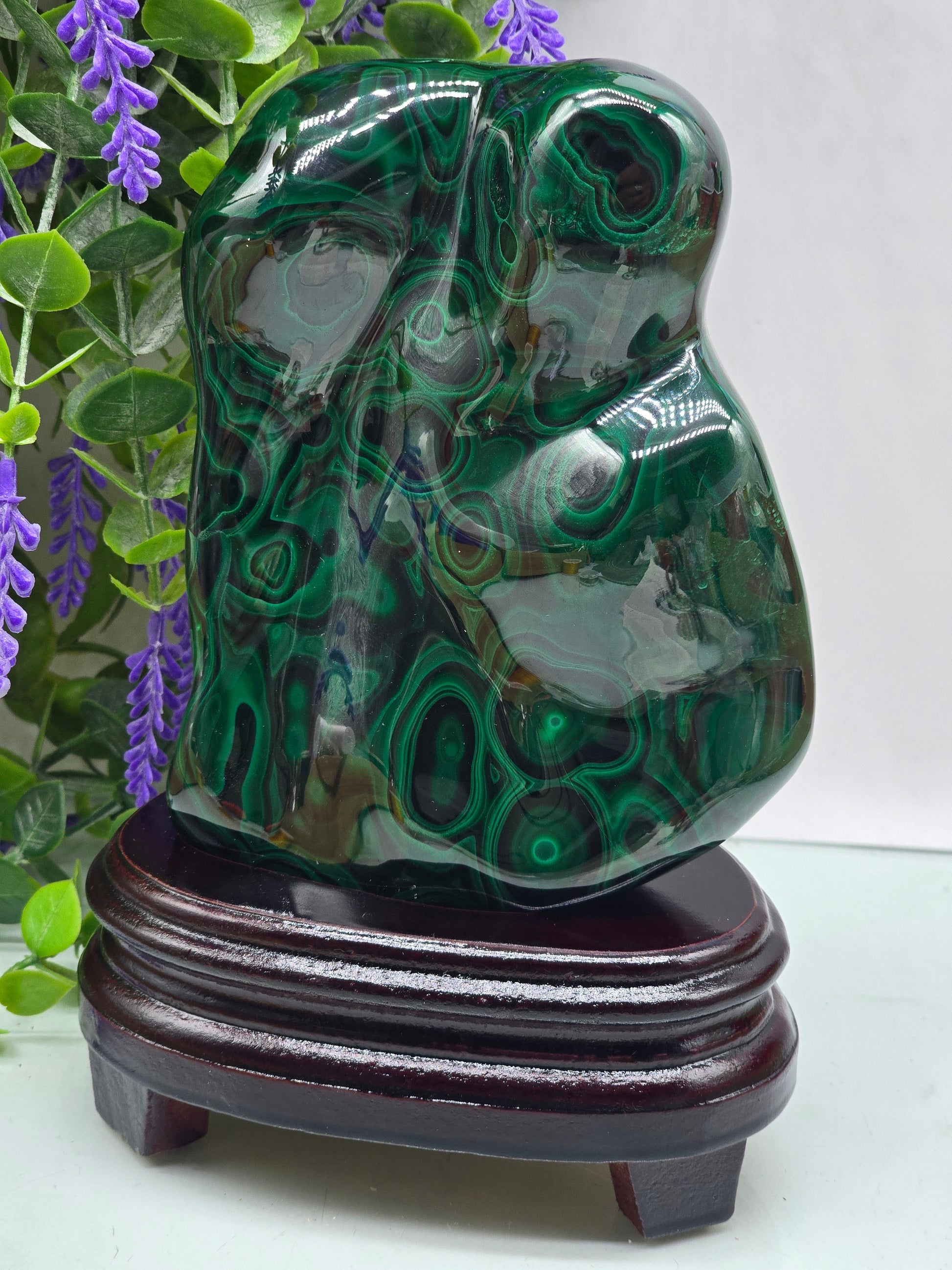 Premium Malachite Freeform 1.4kgs 20x11x5cm – Stone of Transformation & Protection Crystal Wellness