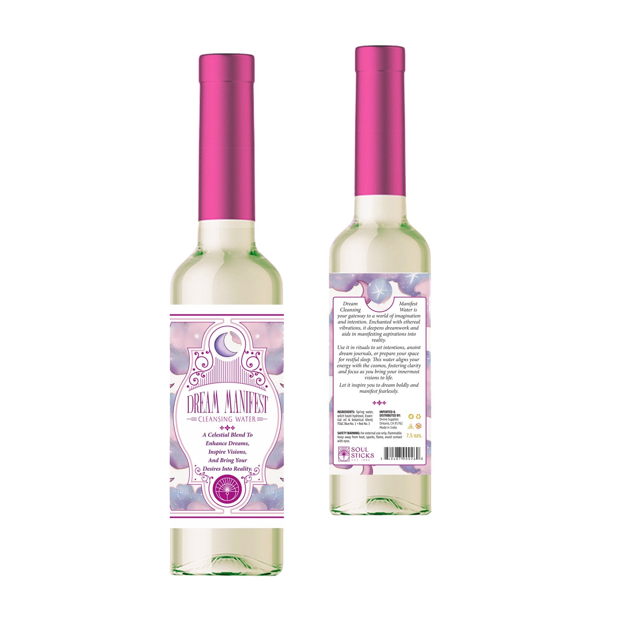 Dream Manifest Cleansing Water 200ml Soul Sticks Crystal Wellness