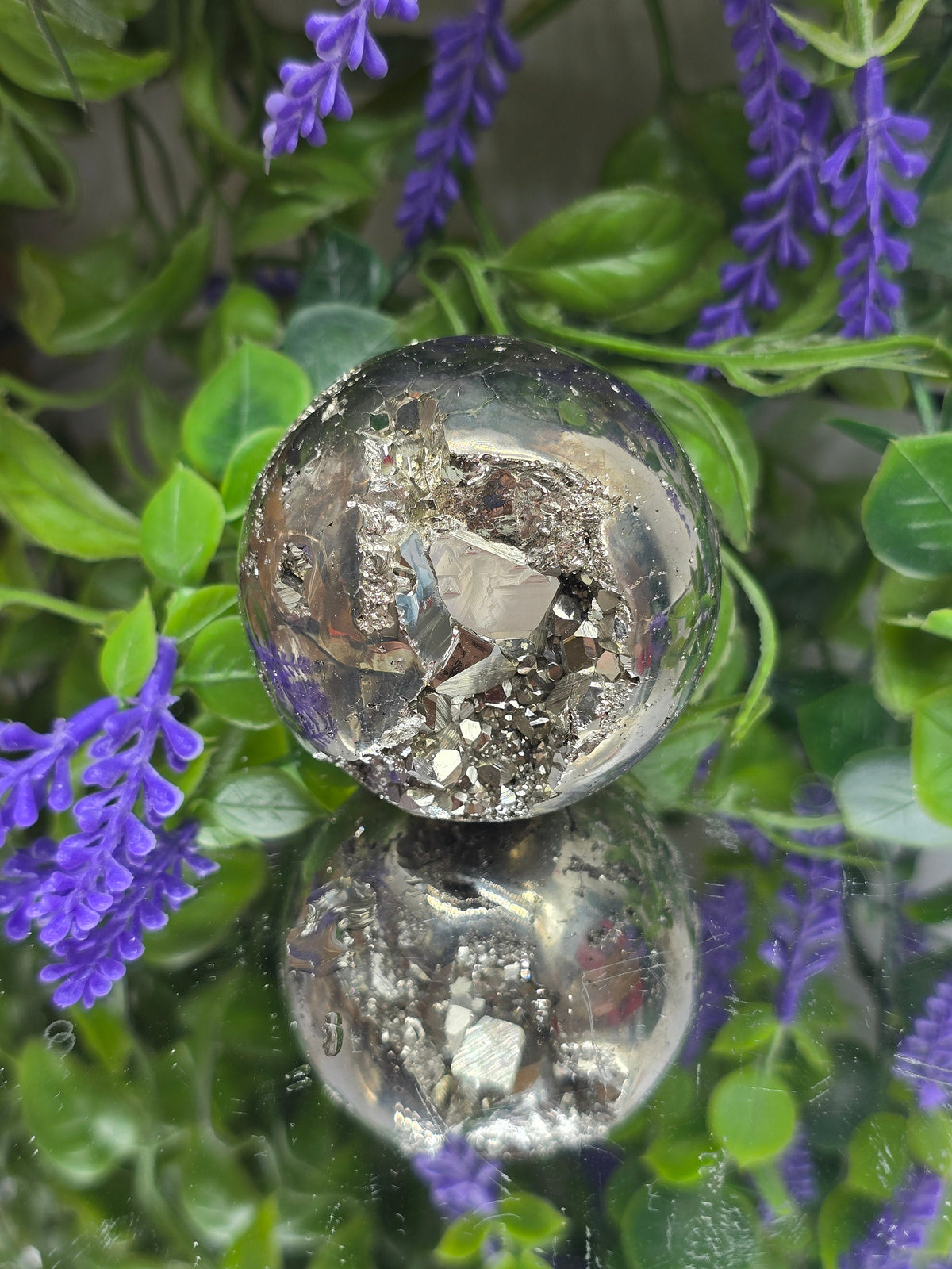Premium Natural Pyrite Sphere – “Stone of Prosperity & Protection” | 6cm Crystal Wellness