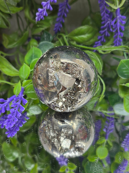 Premium Natural Pyrite Sphere – “Stone of Prosperity & Protection” | 6cm Crystal Wellness