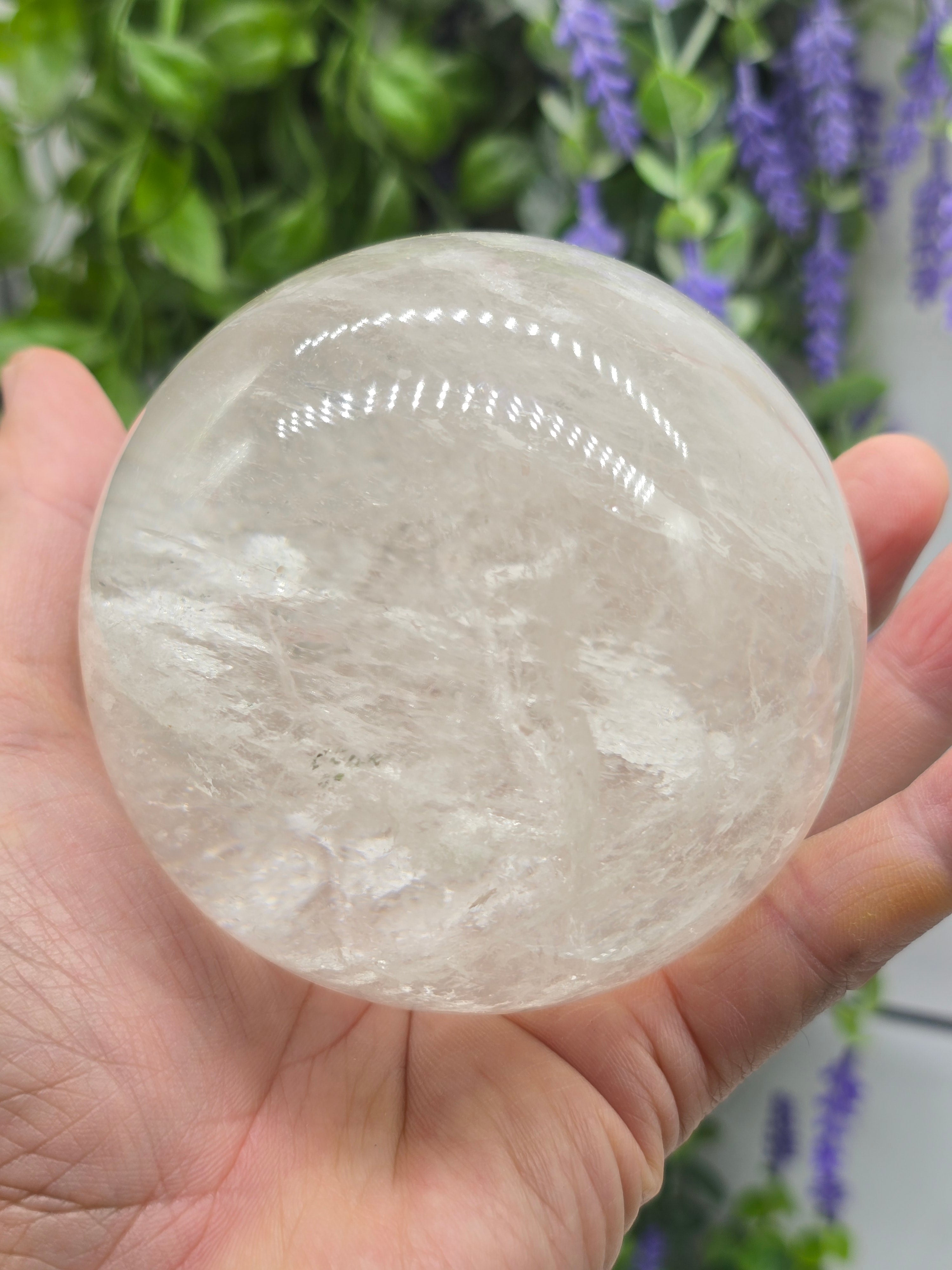 High-Grade Brazilian Clear Quartz Sphere 9.2cm – Master Healer, Amplification & Stone of Power (1.1kg) Crystal Wellness