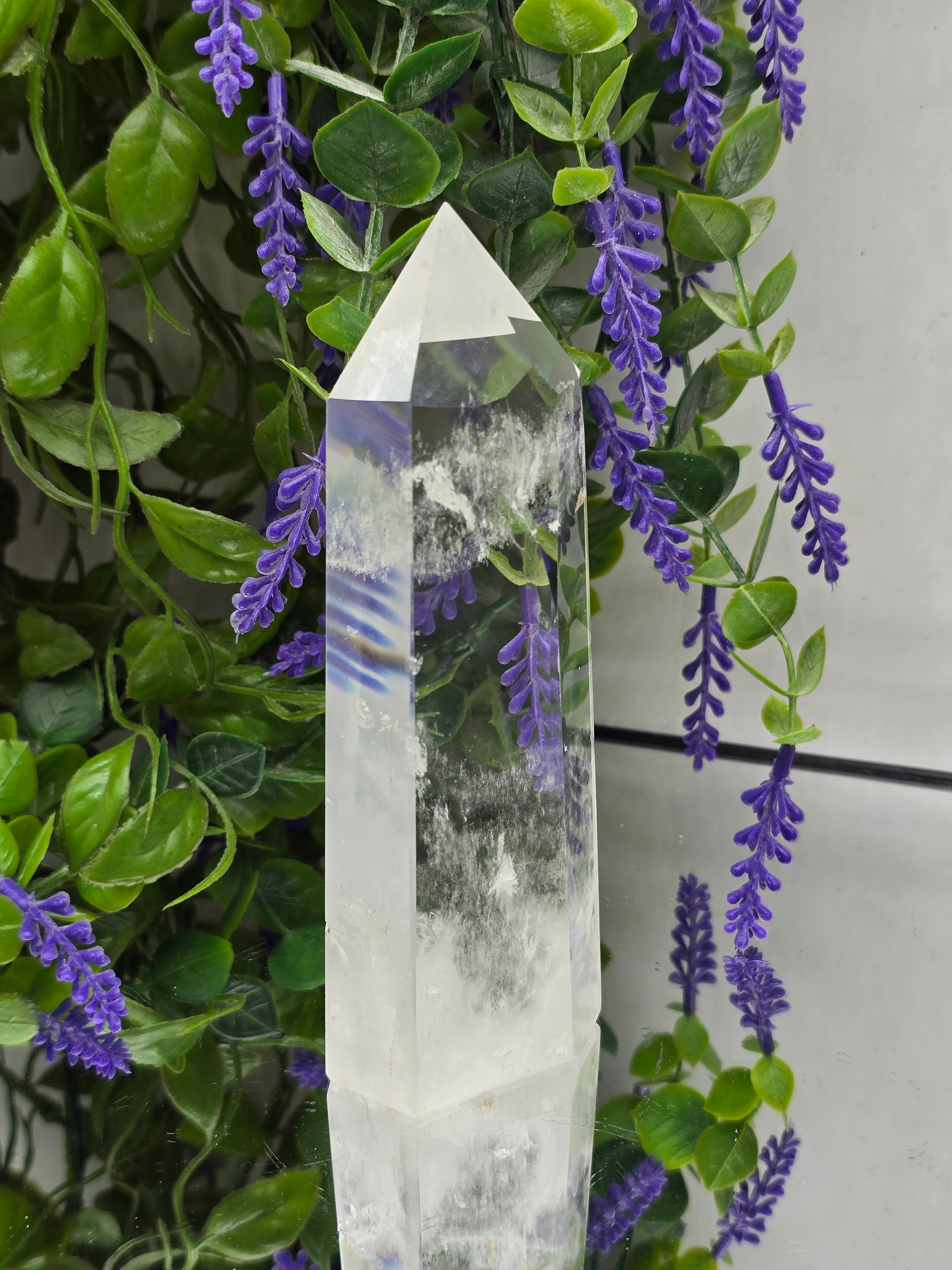 Clear Quartz Generator 14 × 5 × 5 cm (Stone of Amplification & Clarity) Crystal Wellness