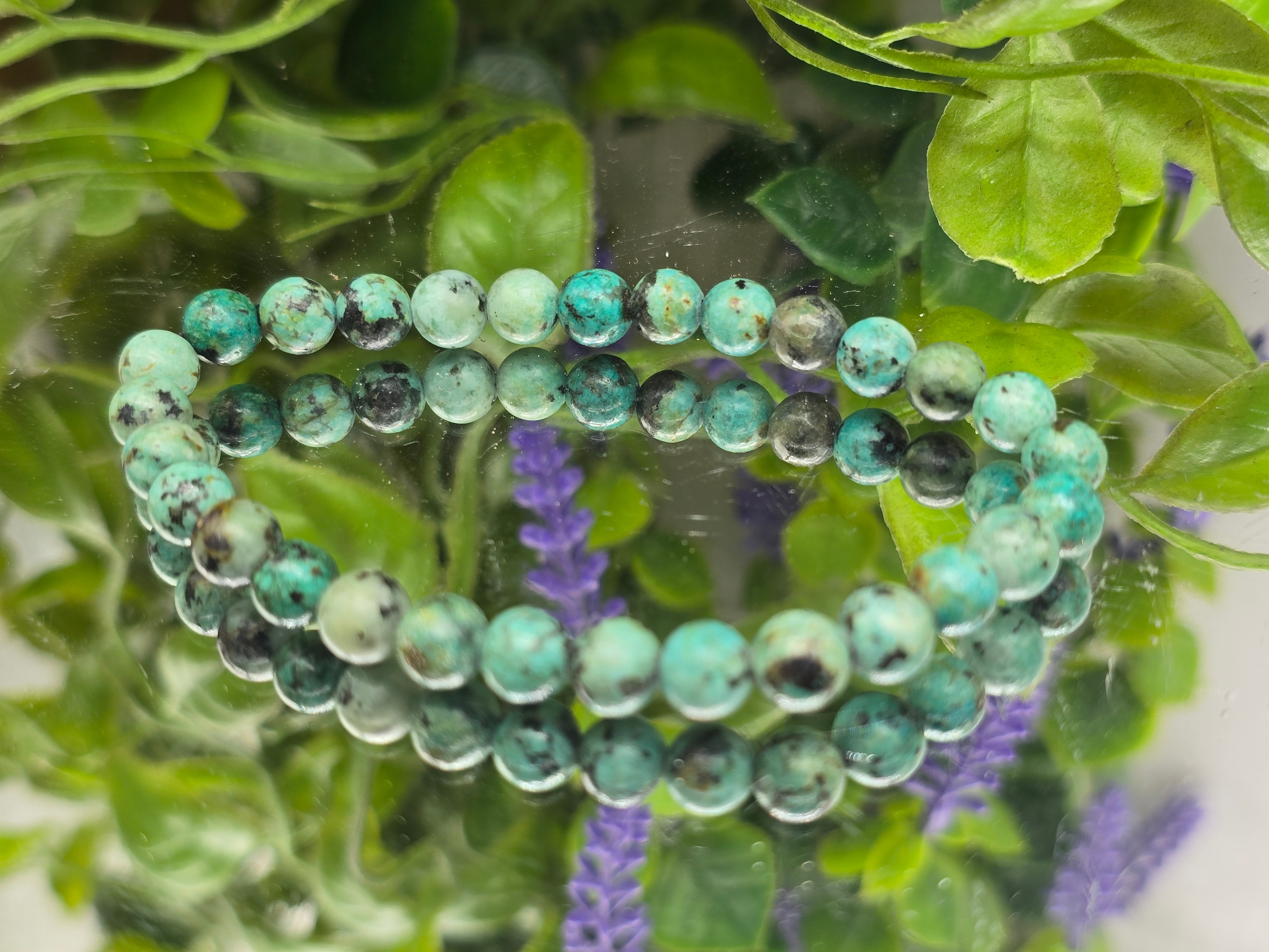African Turquoise Beads Bracelet Crystal Wellness