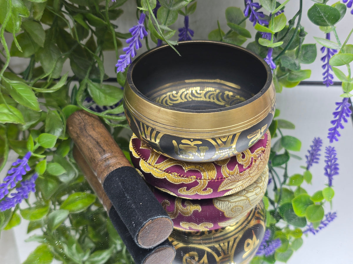 Tibetan Singing Bowl 4 Inch – Sound of Inner Peace, Compassion & Spiritual Awakening Crystal Wellness