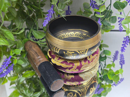 Tibetan Singing Bowl 4 Inch – Sound of Inner Peace, Compassion & Spiritual Awakening Crystal Wellness