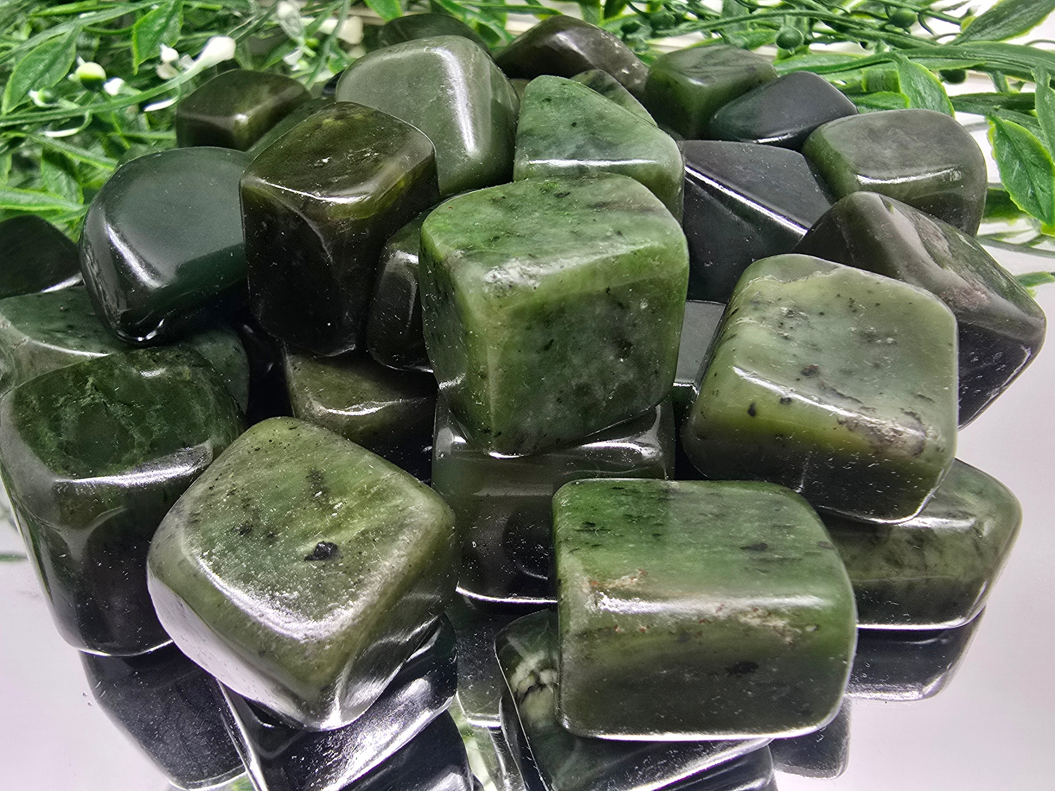 Nephrite-Jade Tumbled Stone Crystal Wellness