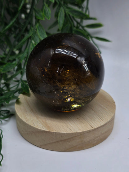 High-Grade Smoky Quartz Sphere 7.5cm – Stone of Power, Grounding Protection & Deep Energy Detox (0.55kg) Crystal Wellness
