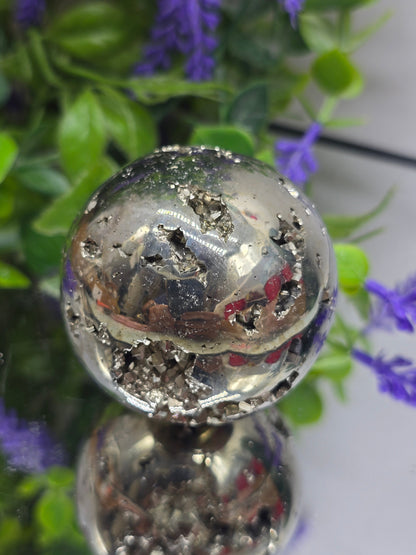 Premium Natural Pyrite Sphere – “Stone of Prosperity & Protection” | 6cm Crystal Wellness