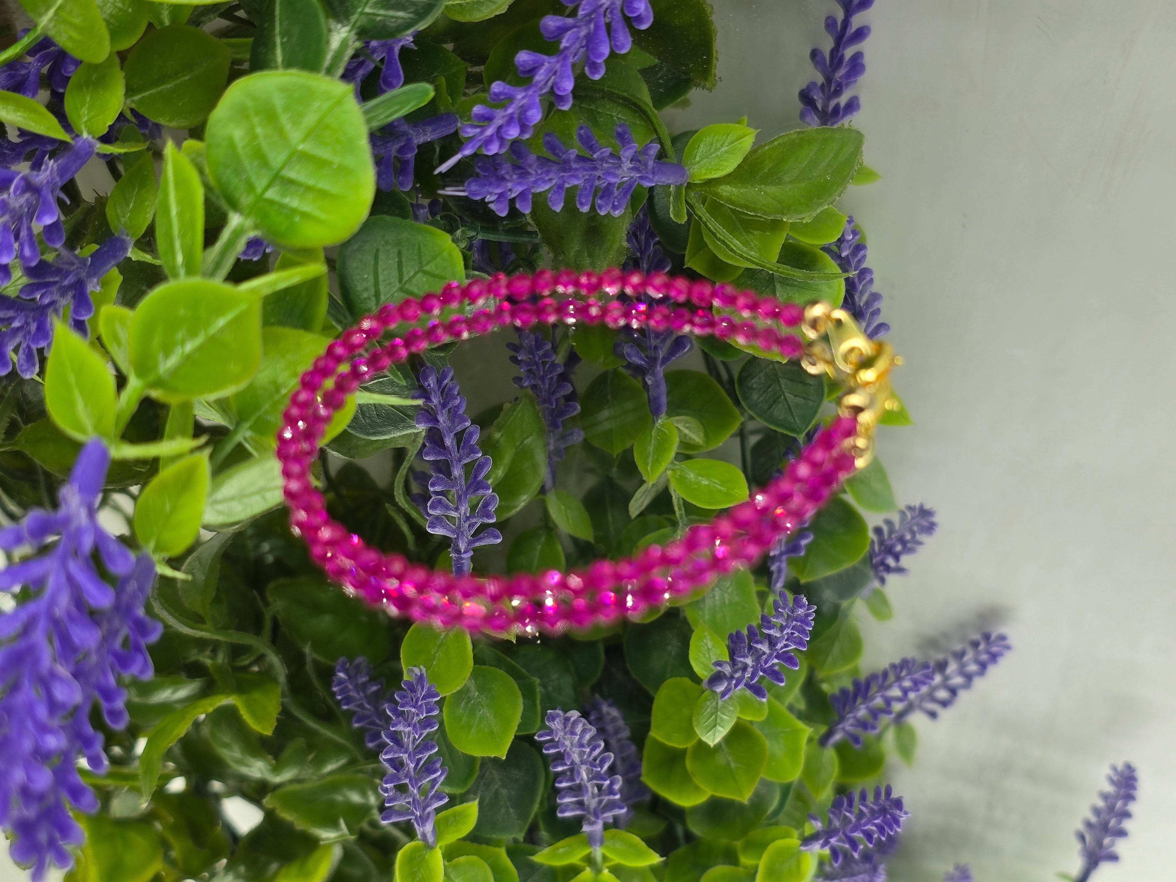 High Grade Ruby Faceted Bracelet | Stone of Passion, Confidence & Prosperity Crystal Wellness