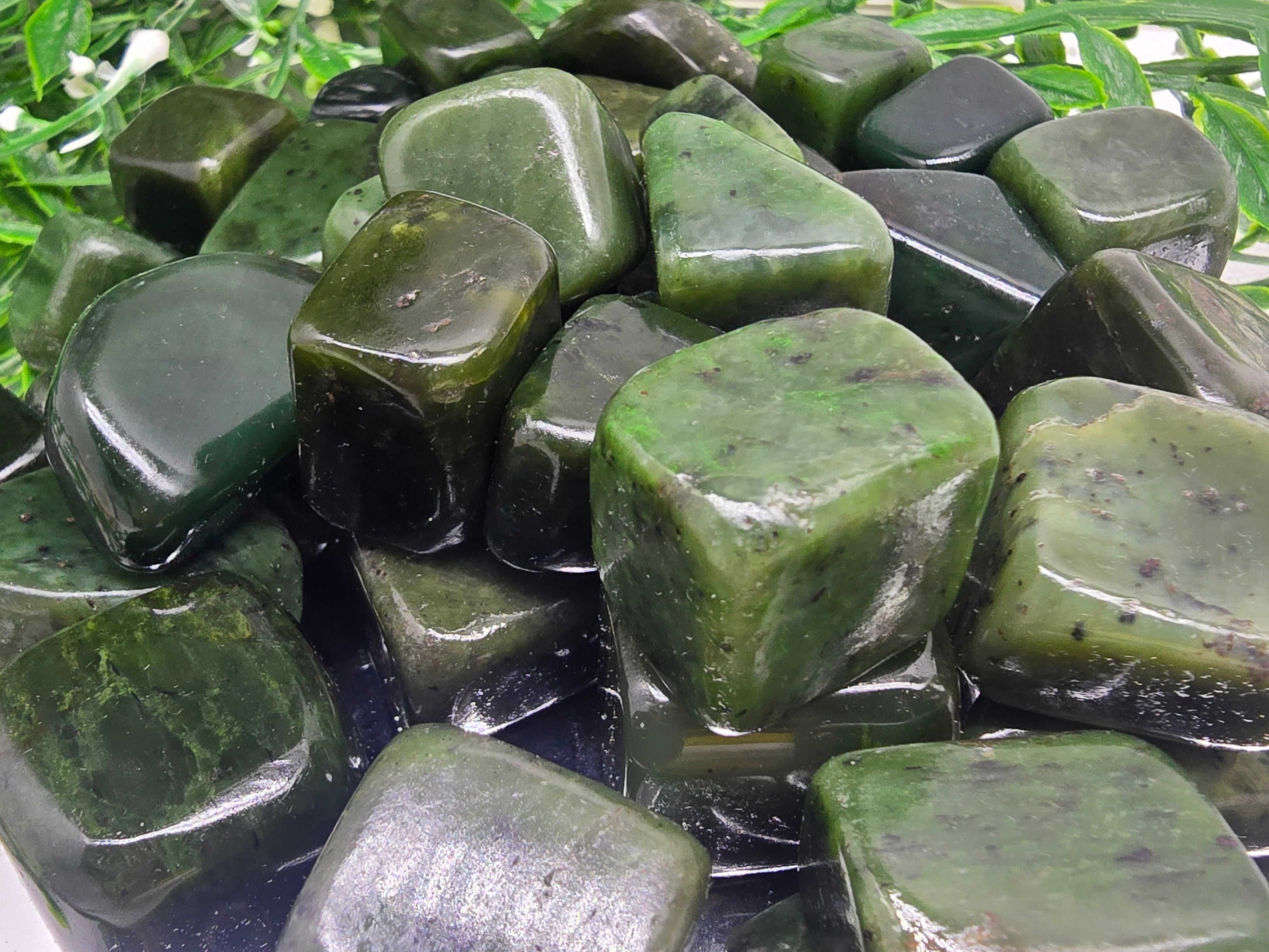 Nephrite-Jade Tumbled Stone Crystal Wellness