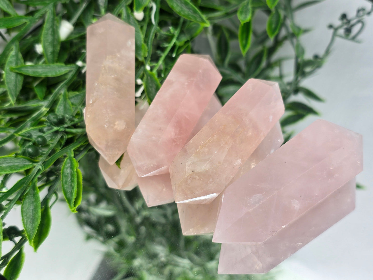 Rose Quartz Double Terminated Point Crystal Wellness