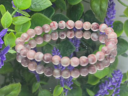 Cinnabar Bracelet 6mm (Stone of Prosperity & Transformation) Crystal Wellness