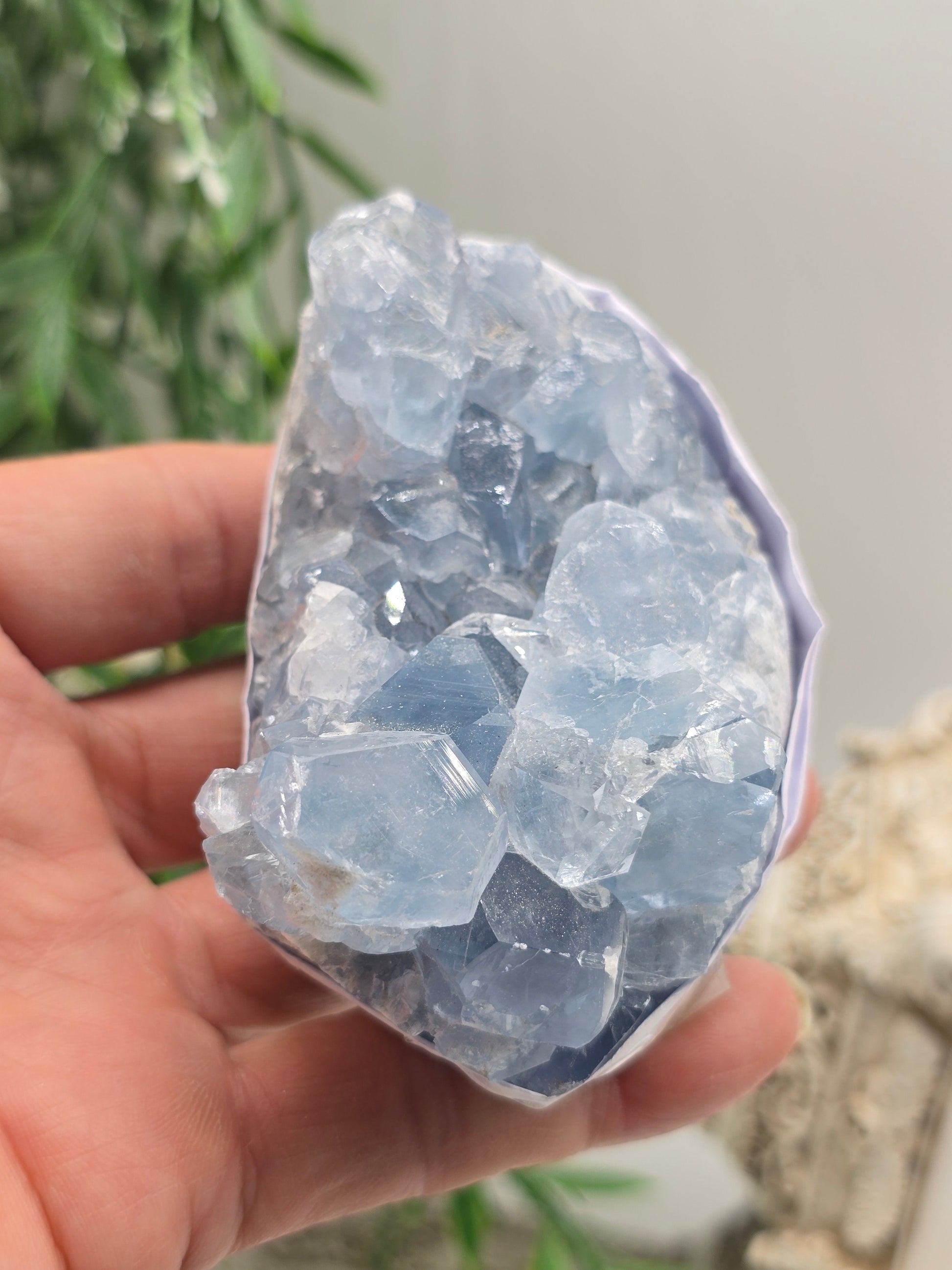 Natural Celestite Cluster – Madagascar | Angelic Communication, Peace & Spiritual Connection Crystal Wellness