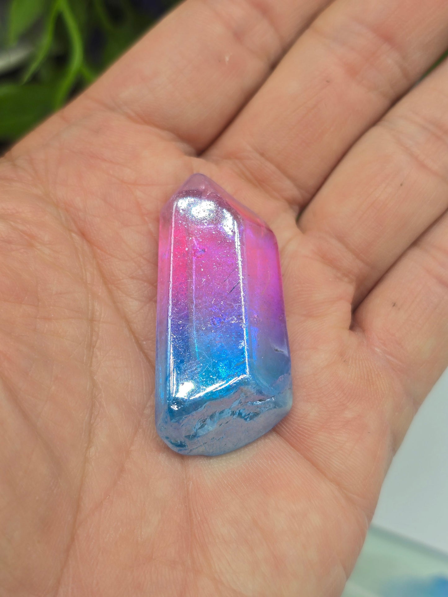 Aura Quartz Point Crystal Wellness