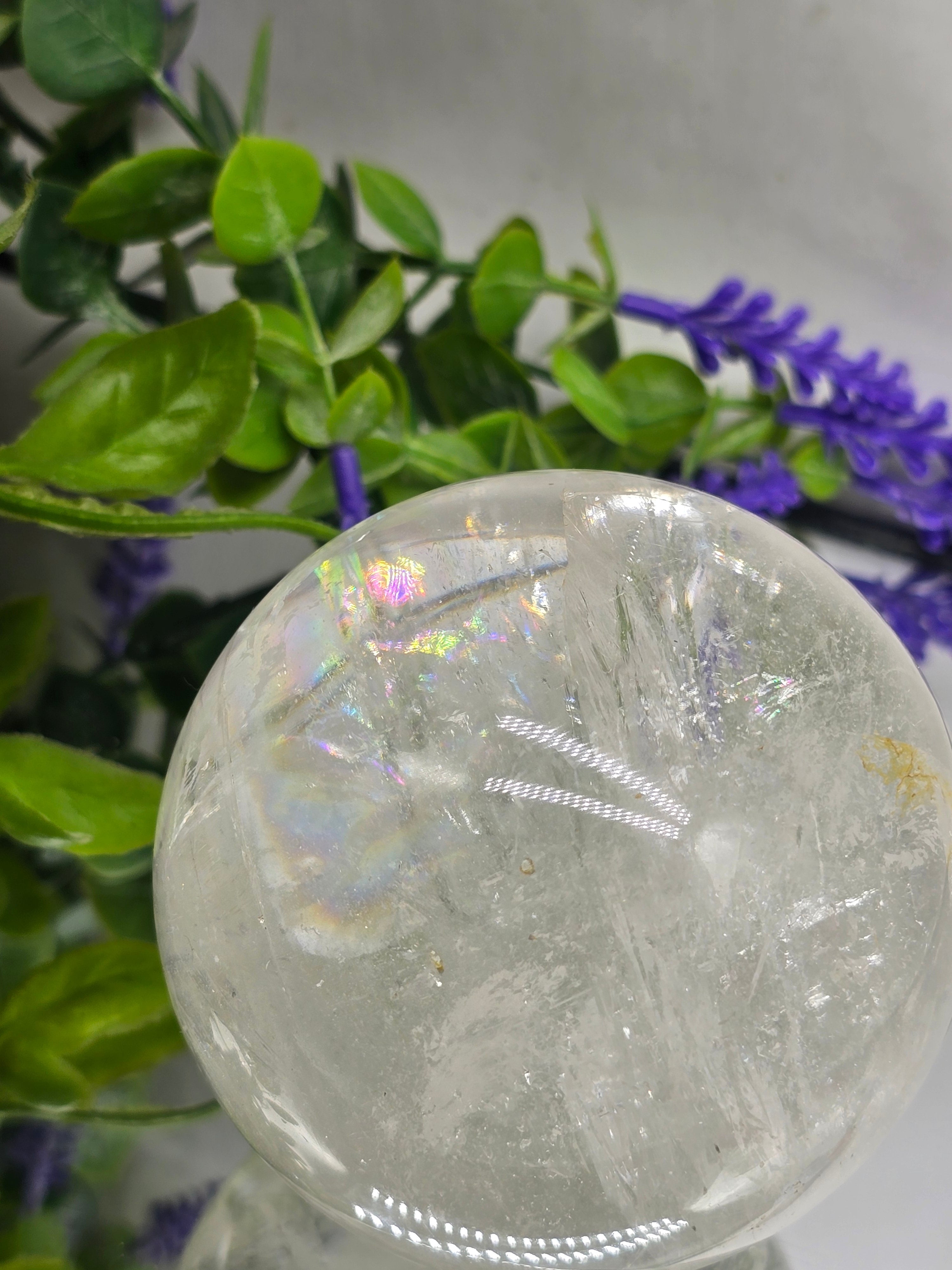 Pure Light Amplifier – Clear Quartz Sphere (8cm, Madagascar) Crystal Wellness