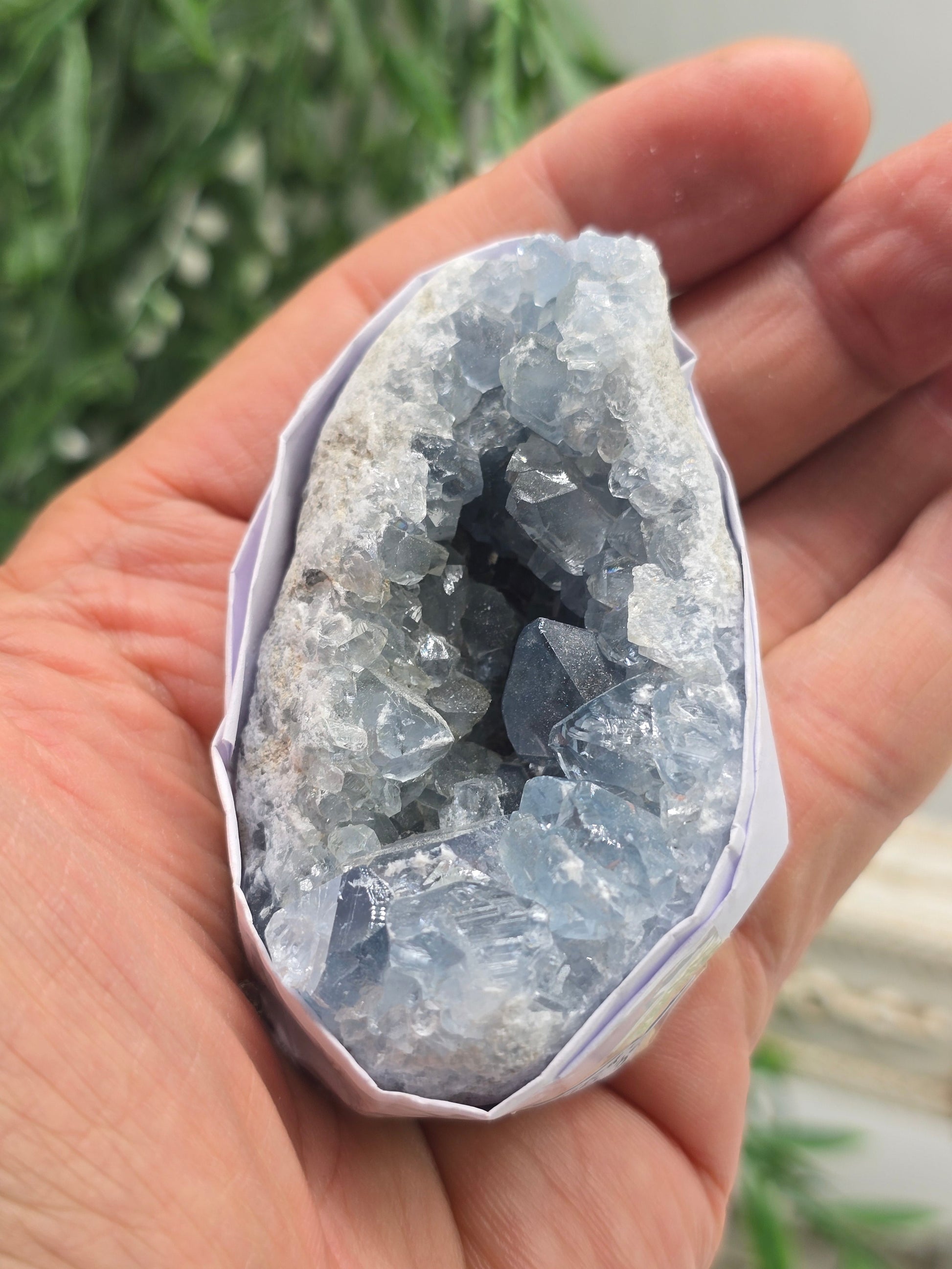 Natural Celestite Cluster – Madagascar | Angelic Communication, Peace & Spiritual Connection Crystal Wellness