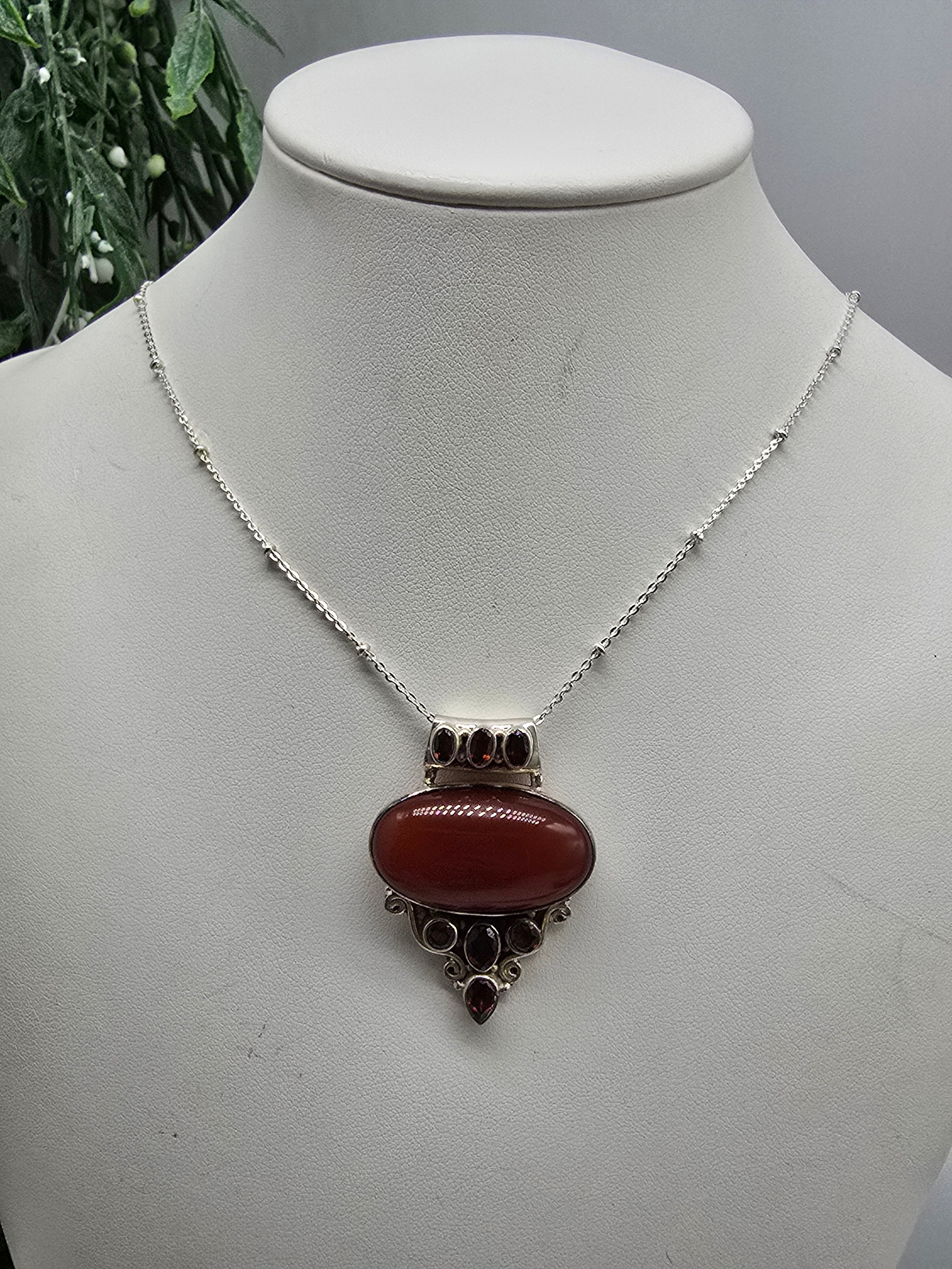 Carnelian Sterling Silver Ring - size 9 Crystal Wellness