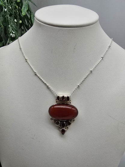 Carnelian Sterling Silver Ring - size 9 Crystal Wellness