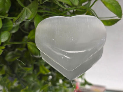 Selenite Palm Heart Crystal Wellness