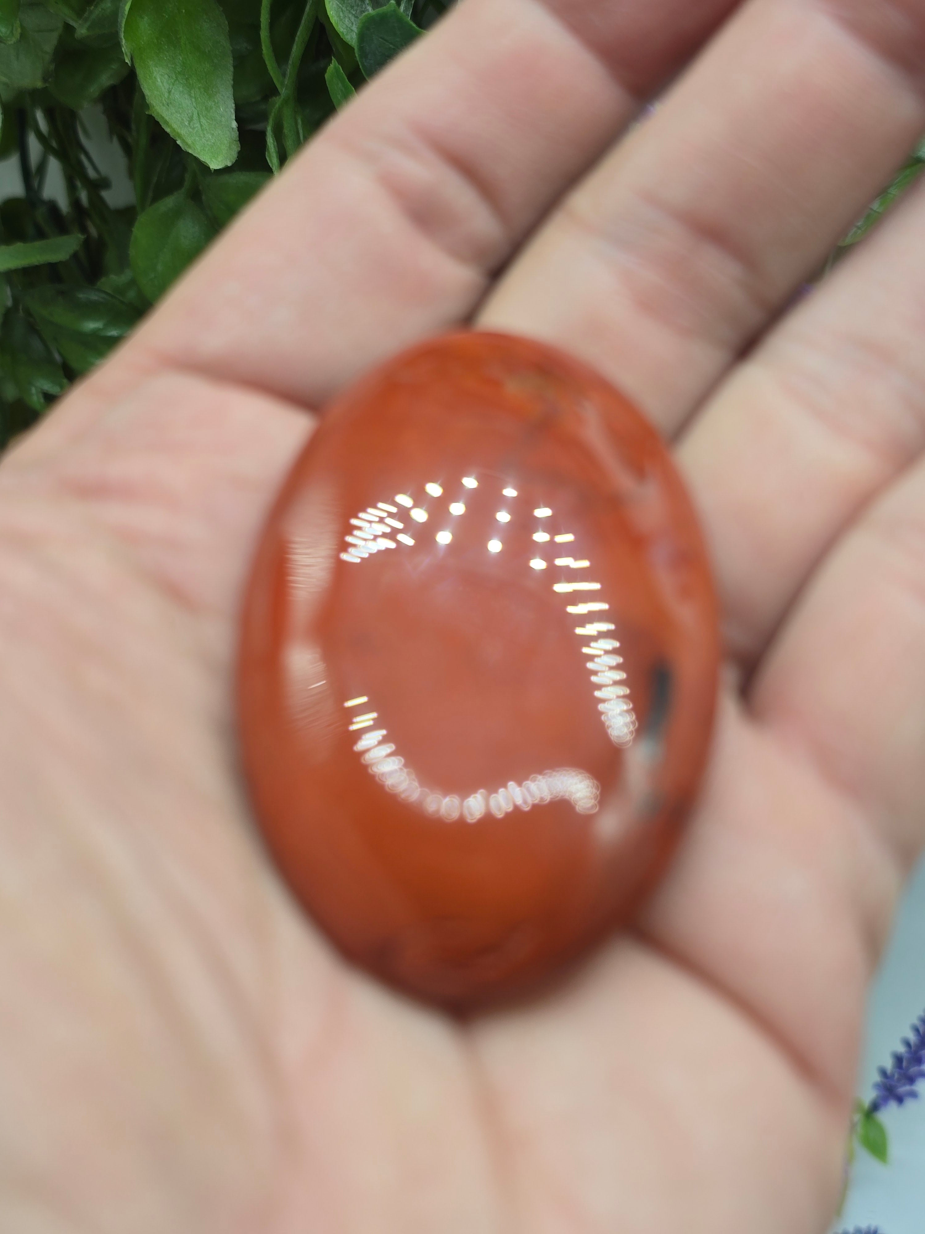 Red Jasper Palm Stone (Stone of Strength & Stability) Crystal Wellness