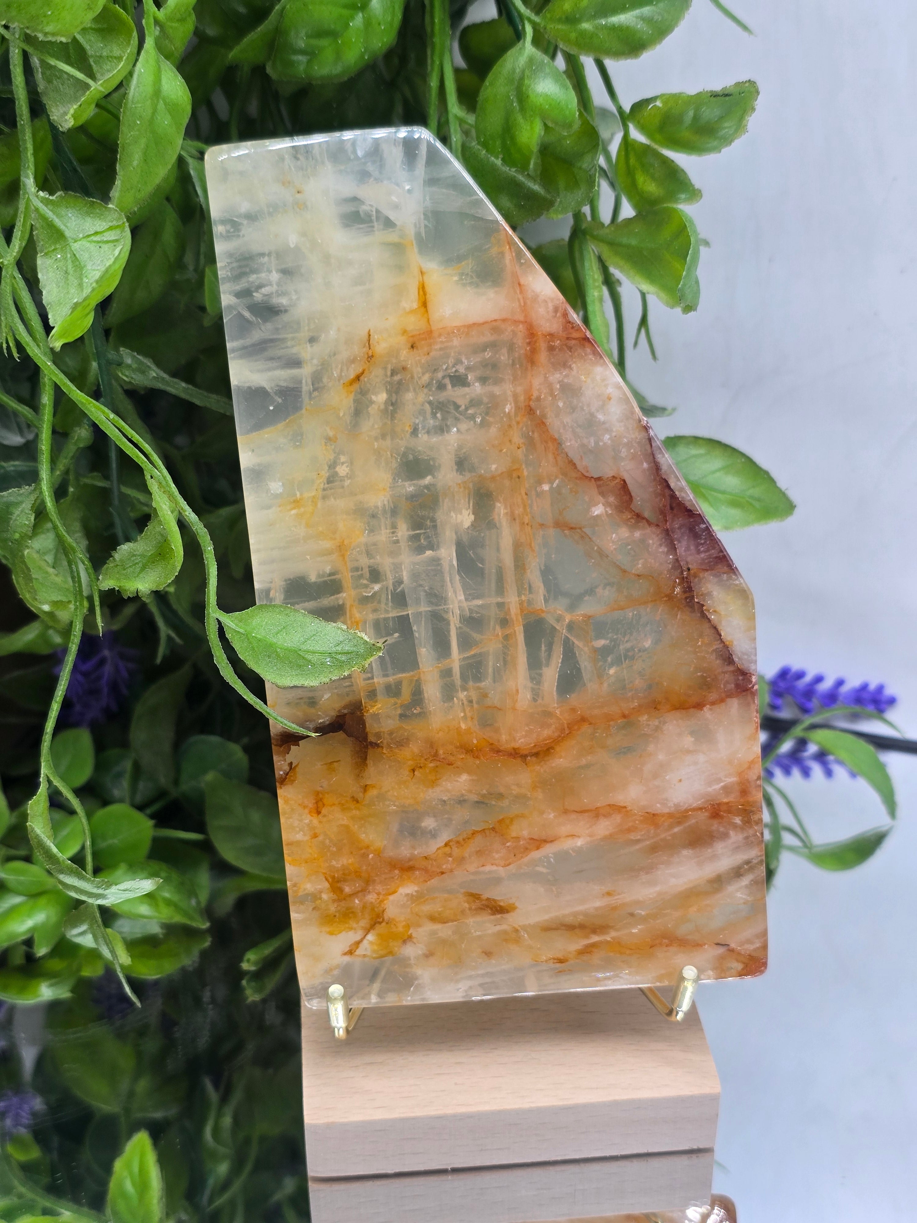 Golden Healer Quartz Freeform Slab (Stone of Wholeness & Manifestation) Crystal Wellness