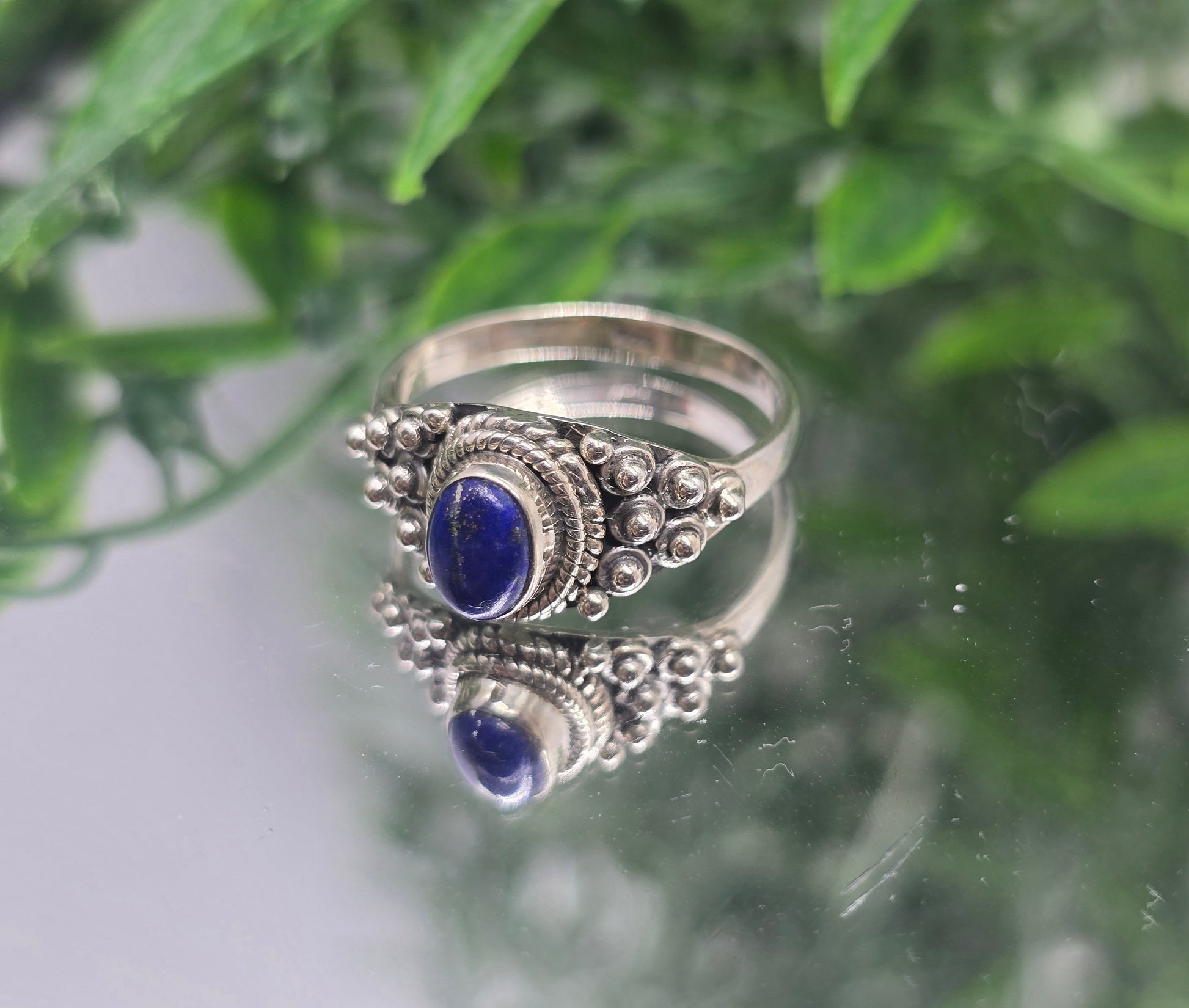Lapis Lazuli 925 Sterling Silver Ring – Wisdom, Truth & Inner Peace Crystal Jewelry (Size 9) Crystal Wellness