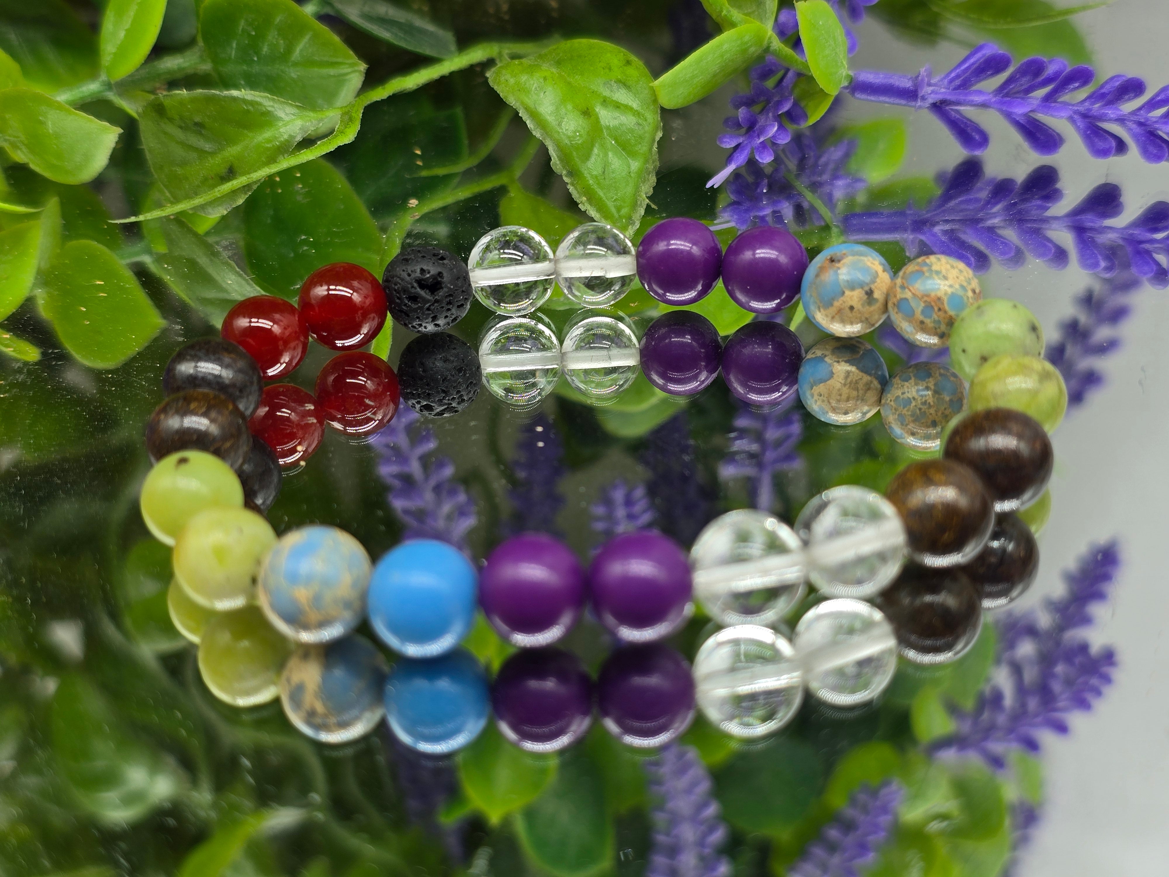 Natural Seven Chakra Bracelet 8mm – Stone of Balance and Wellbeing Crystal Wellness