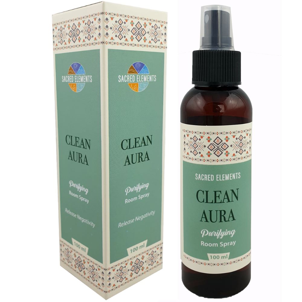 Clean Aura Smudge Spray 100ml Sacred Elements Crystal Wellness