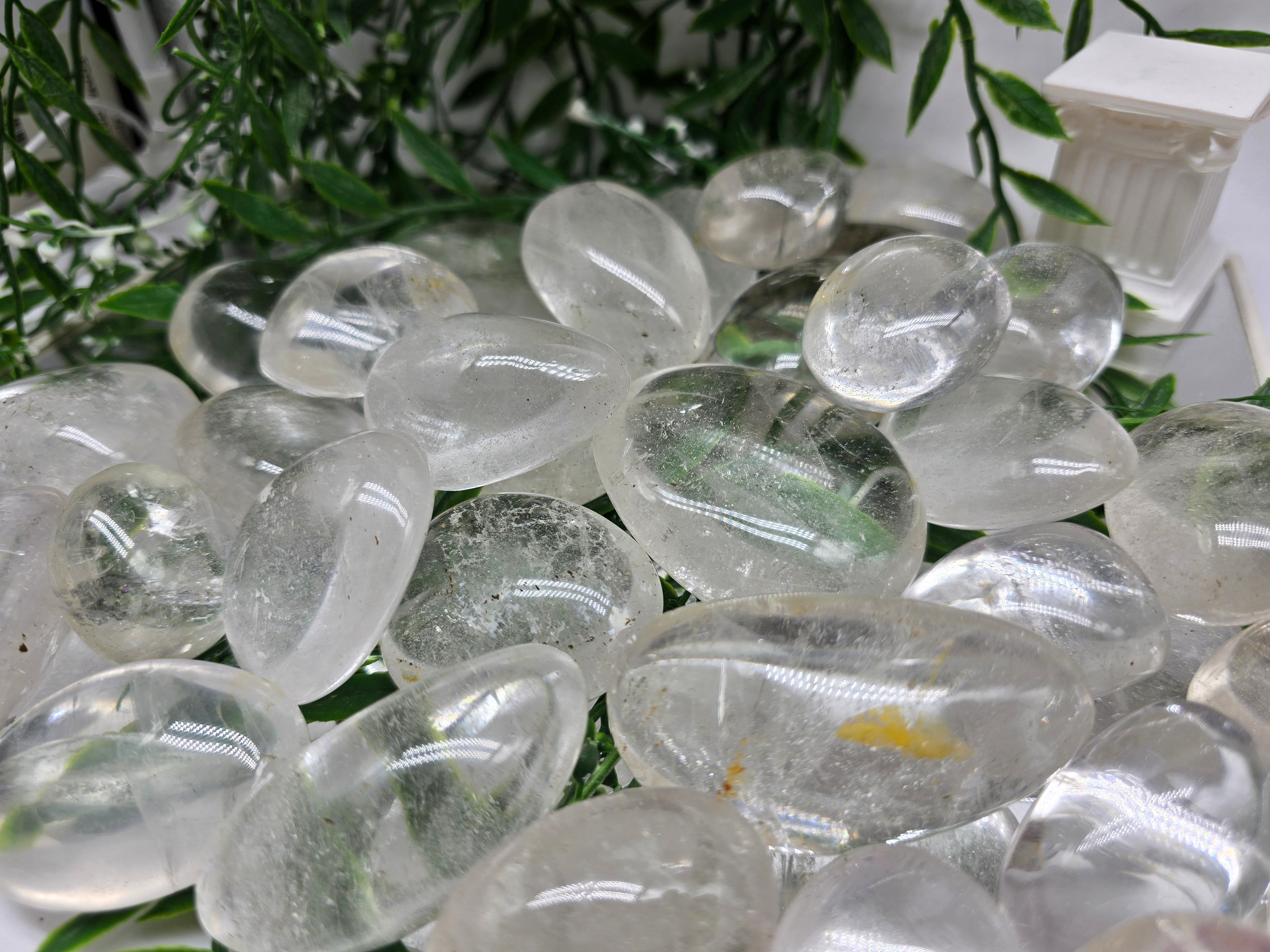 Premium Madagascar Clear Quartz Palmstone — Stone of Clarity, Amplification & Ultimate Power Crystal Wellness