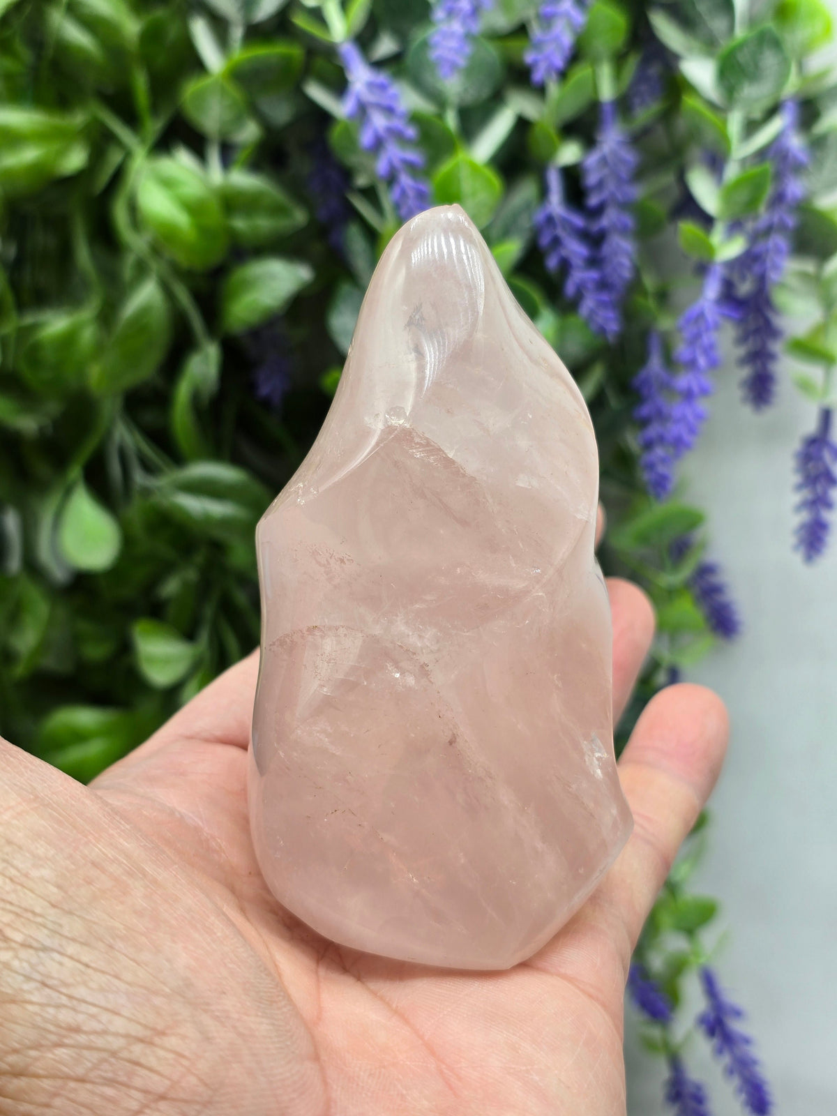 Rose Quartz Fire flame Crystal Wellness