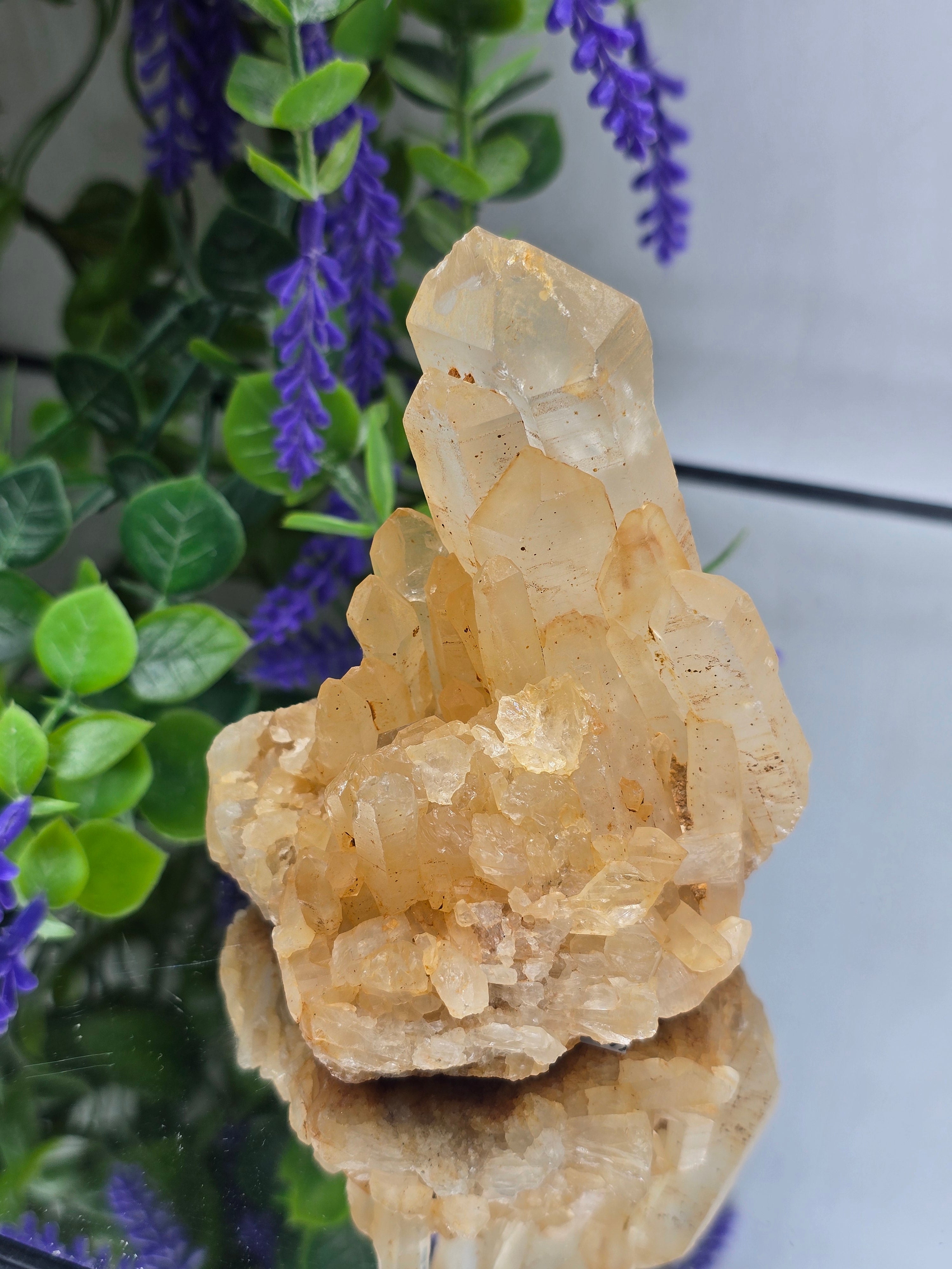 Madagascar Genuine Natural Citrine Cluster – 341g (Stone of Abundance and Positive Manifestation) Crystal Wellness