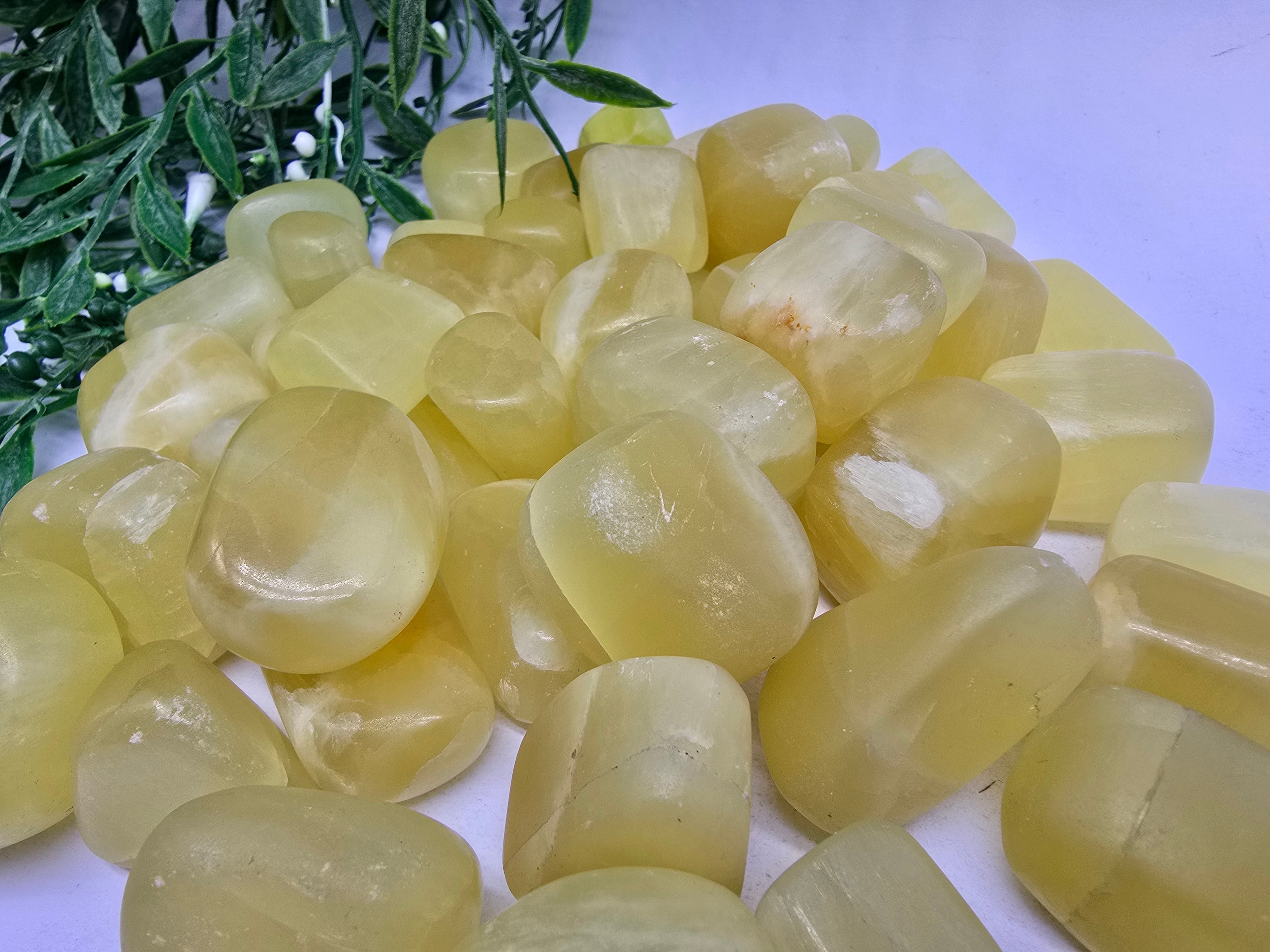 Lemon Calcite Tumbled Stone Crystal Wellness