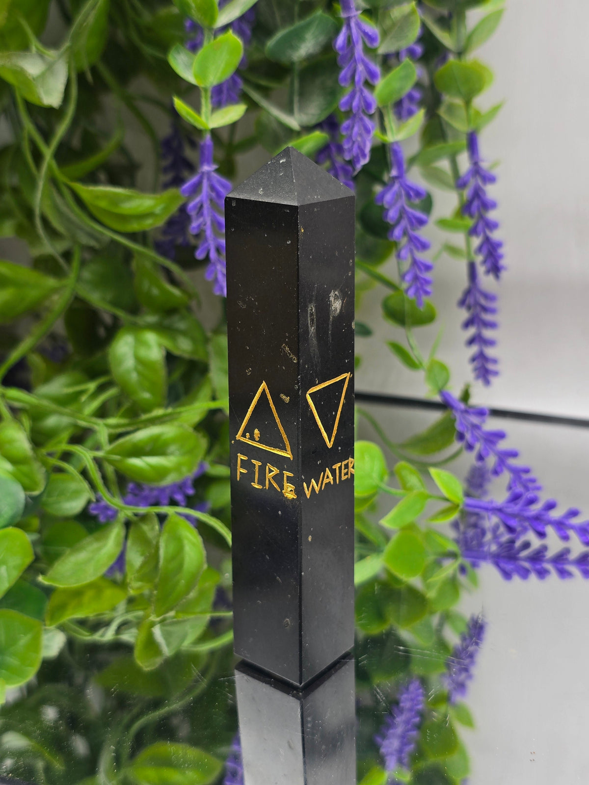 Four Element Black Tourmaline Point | Protection, Balance & Elemental Power Crystal Wellness