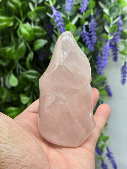 🌸 Brazilian Rose Quartz Fire Flame — “Stone of Love & Emotional Healing” Crystal Wellness