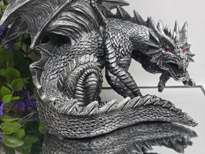 Gothic Dragon Guardian Figurine (Protection & Ancient Power) Crystal Wellness