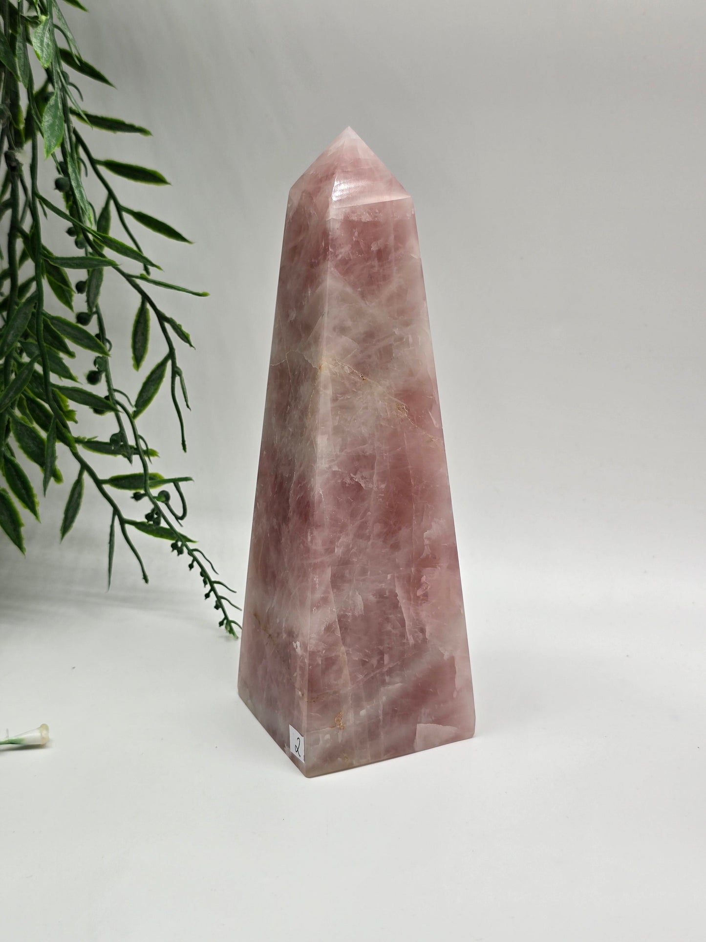 Rose Quartz Obelisk 1023g 215mm x 64mm Crystal Wellness