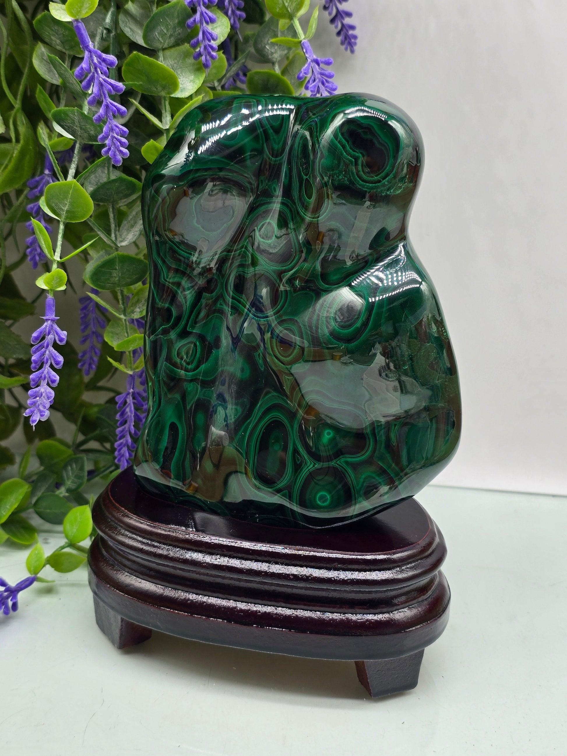 Premium Malachite Freeform 1.4kgs 20x11x5cm – Stone of Transformation & Protection Crystal Wellness