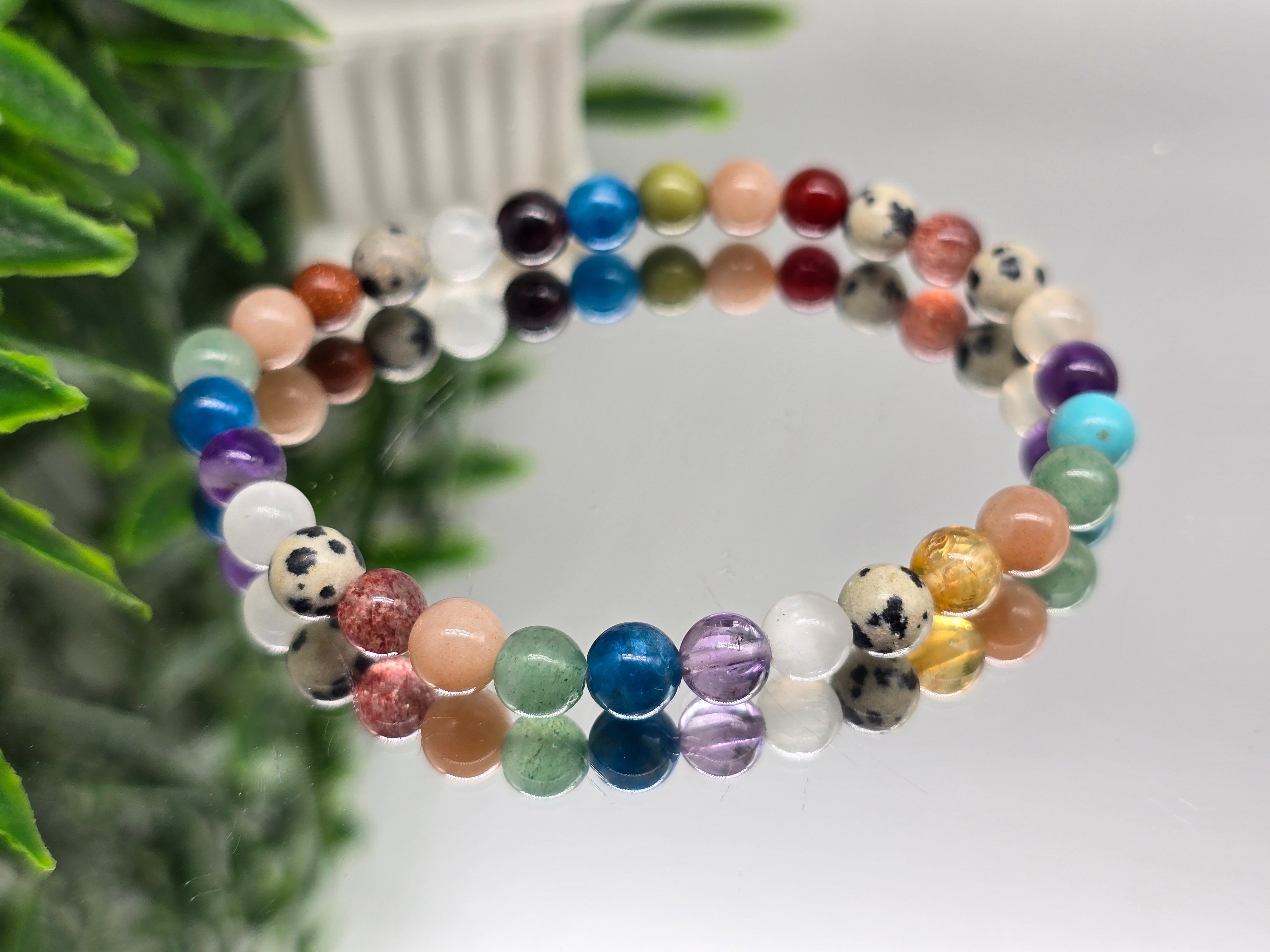 7 Chakra Harmony Necklace Set with Bracelet (Stone of Alignment & Energy Flow) Crystal Wellness