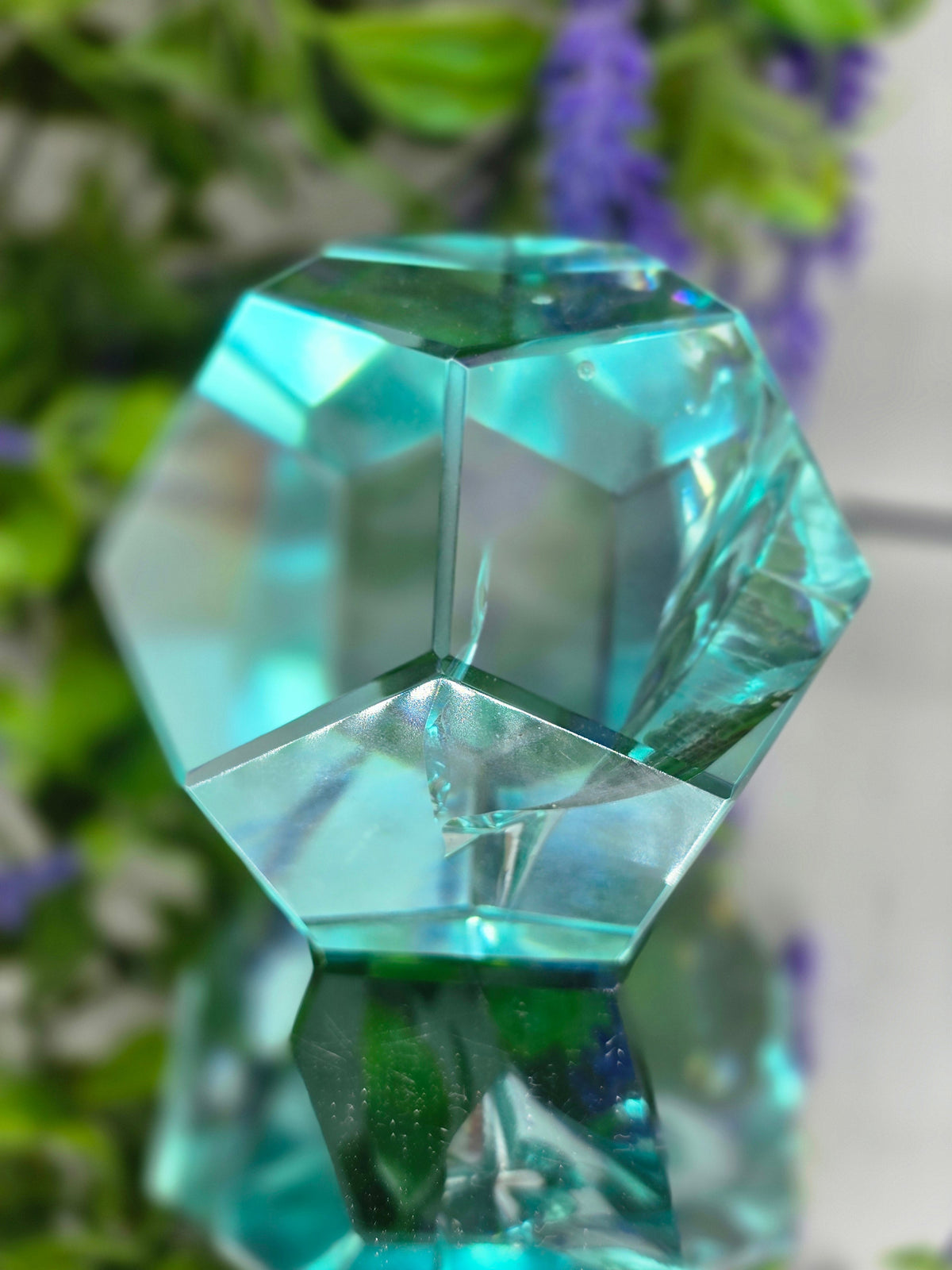 Man-Made Blue Obsidian Geometric Freeform – Crystal of Calm & Clear Vision Crystal Wellness
