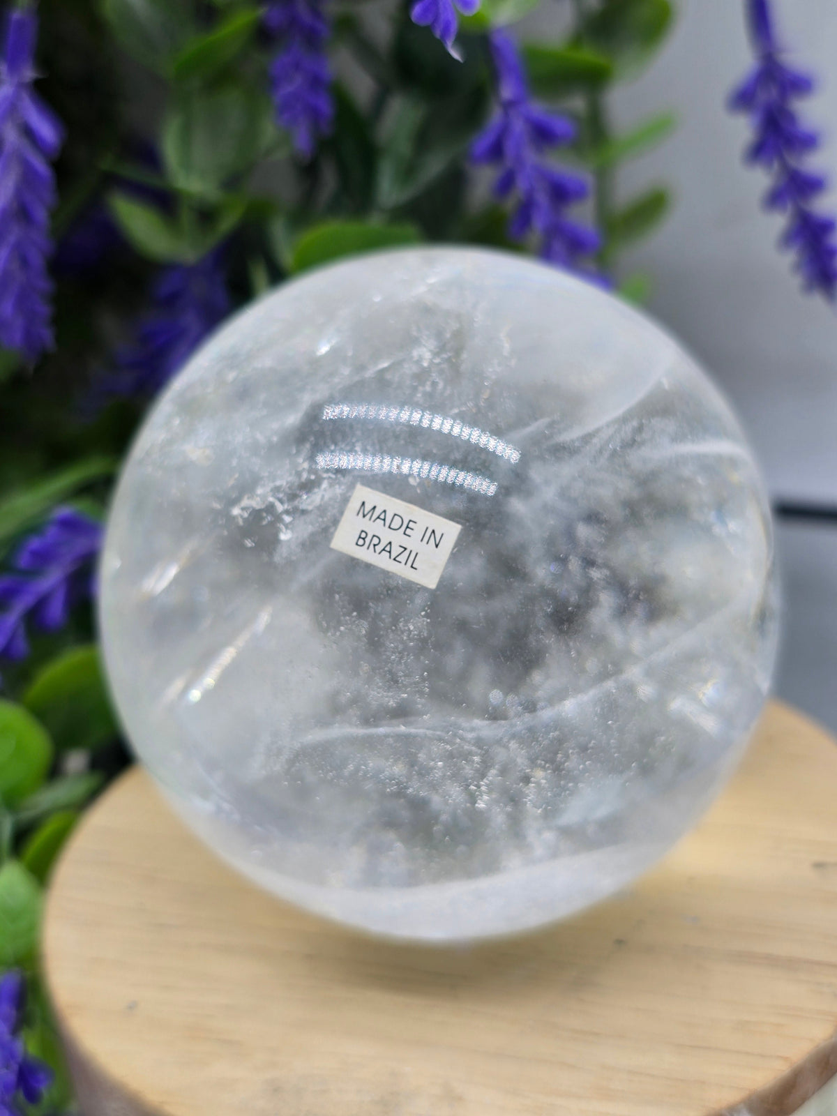 Clear Quartz Sphere High Grade— Stone Of Clarity, Amplification & Energy Balance | 7.5 cm Crystal Wellness