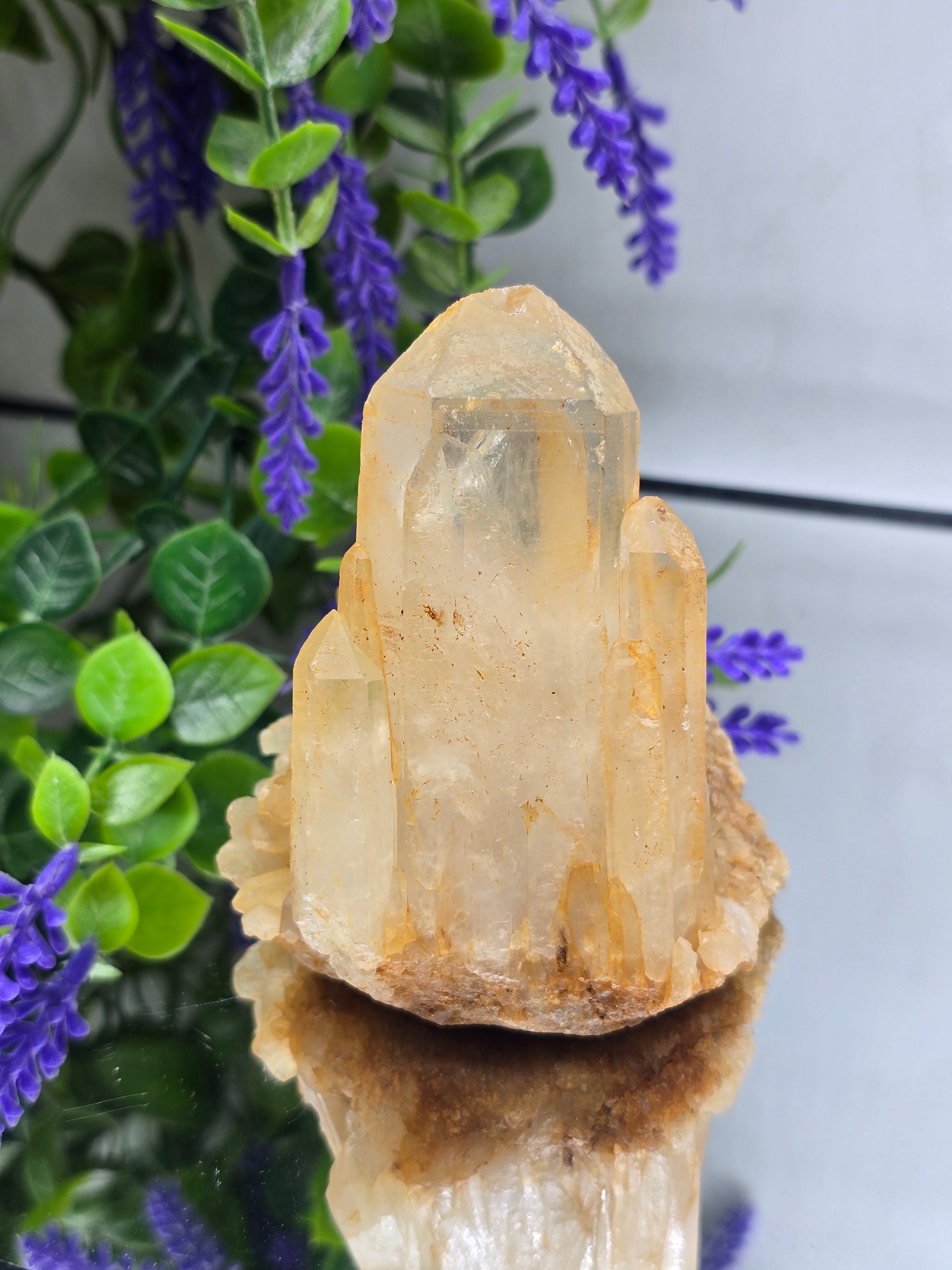 Madagascar Genuine Natural Citrine Cluster – 341g (Stone of Abundance and Positive Manifestation) Crystal Wellness